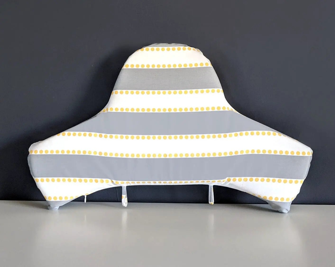 Highchair Cushion Cover for IKEA Klammig & Pyttig | Gray & Yellow Stripe | Rockin Cushions from PriceLows™