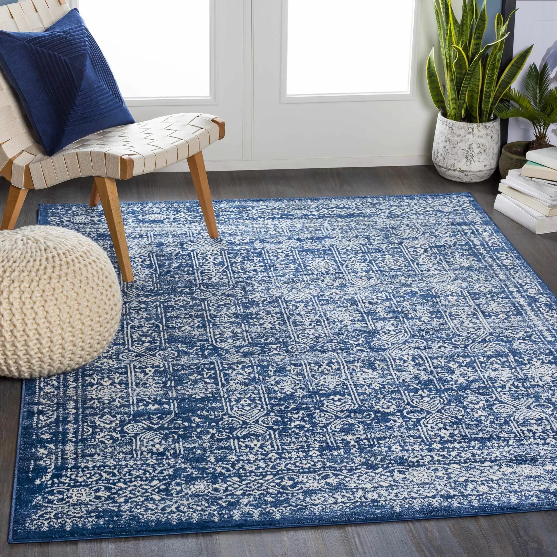 Michie Dark Blue Area Rug from PriceLows™