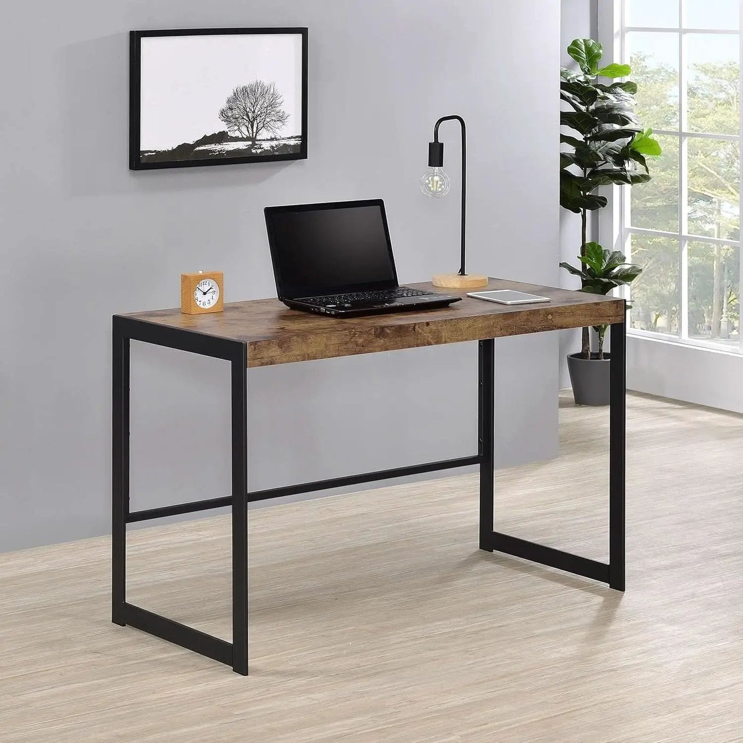 Rustic Nutmeg Writing Desk with Farmhouse Style Design from PriceLows™