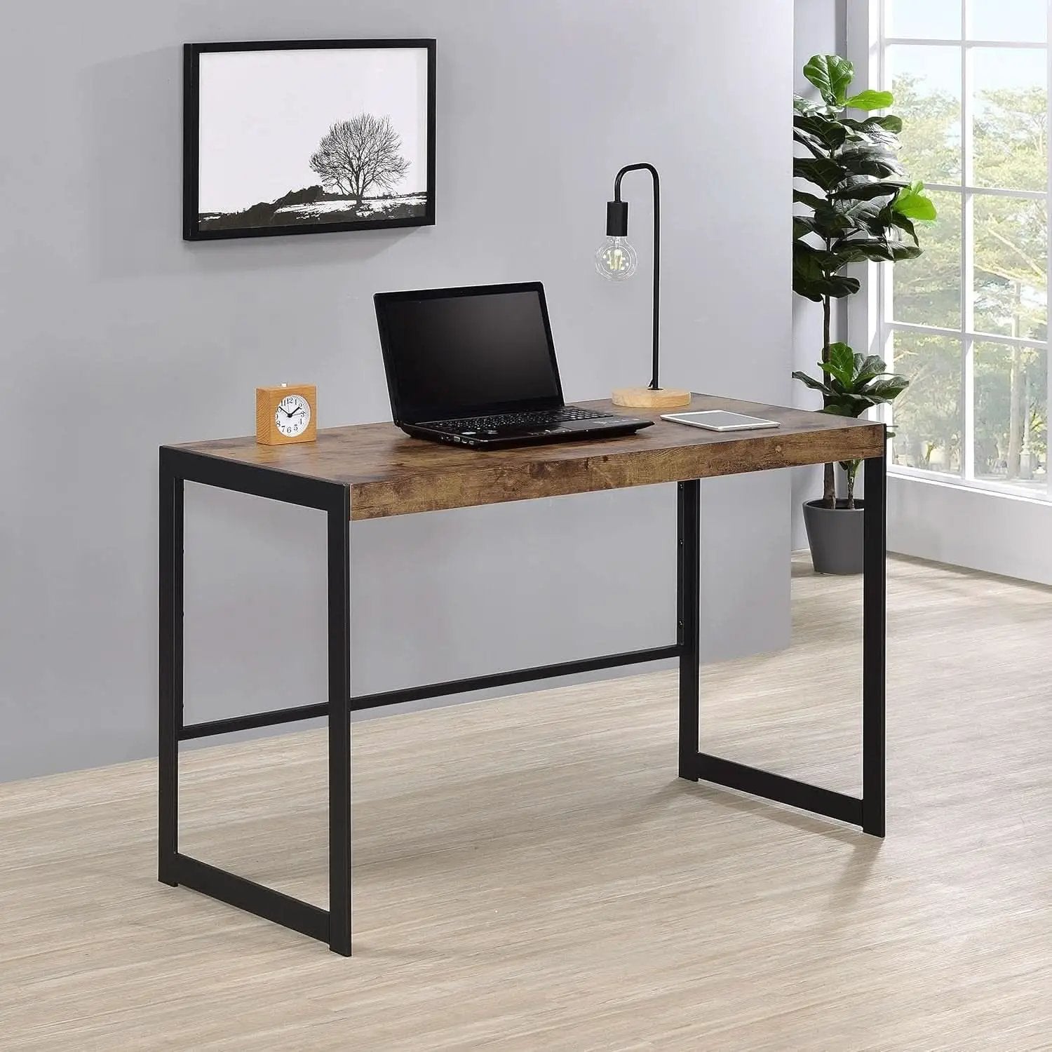Rustic Nutmeg Writing Desk with Farmhouse Style Design from PriceLows™