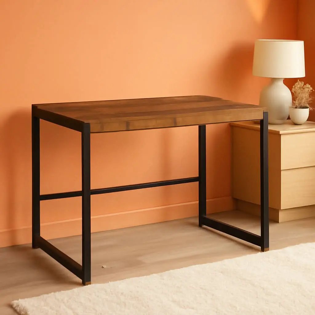 Rustic Nutmeg Writing Desk with Farmhouse Style Design from PriceLows™