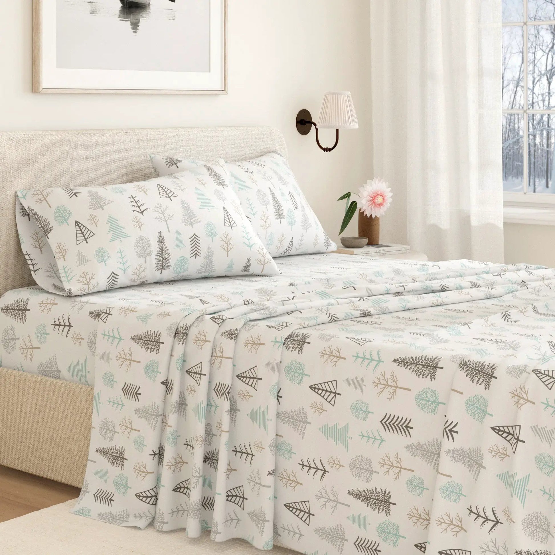 Turkish Cotton Flannel Sheet - Lakeview Collection from PriceLows™