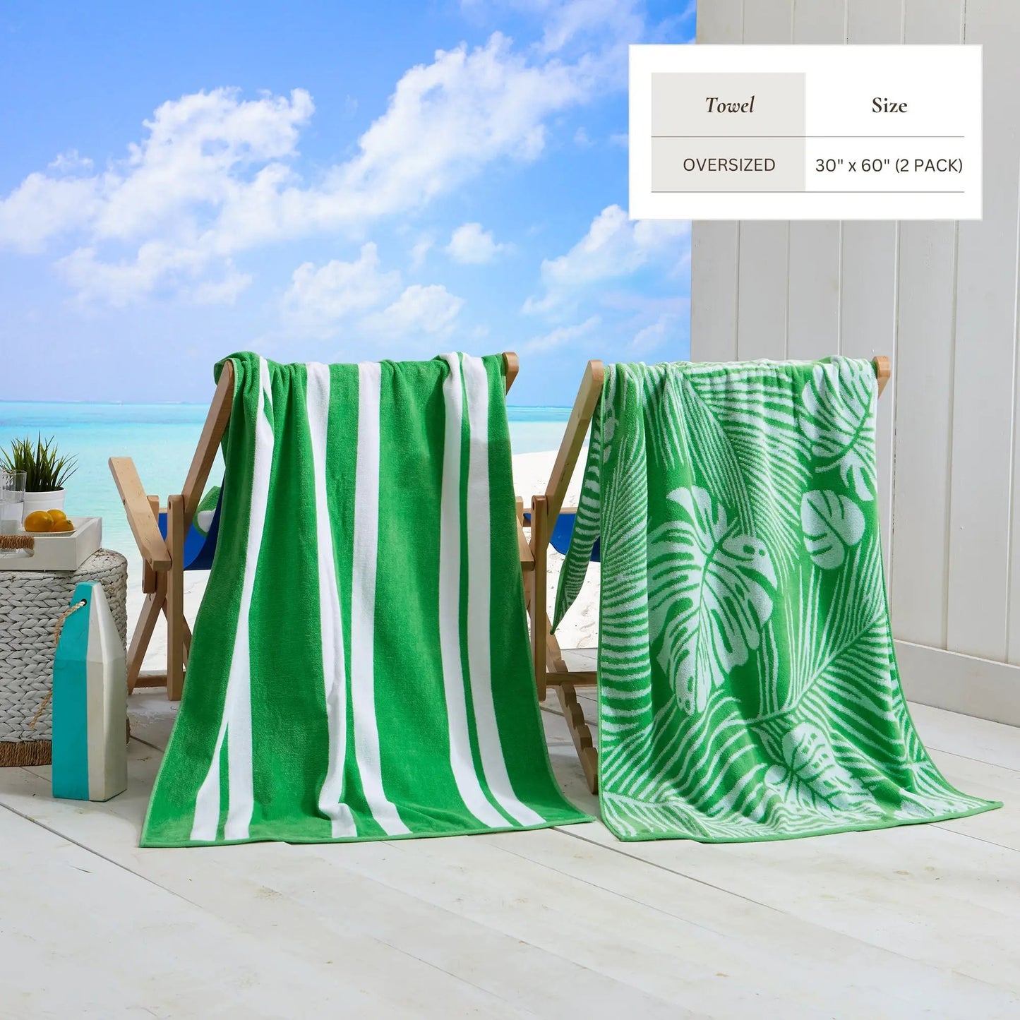 Cotton Velour Beach Towel - Maui Collection from PriceLows™