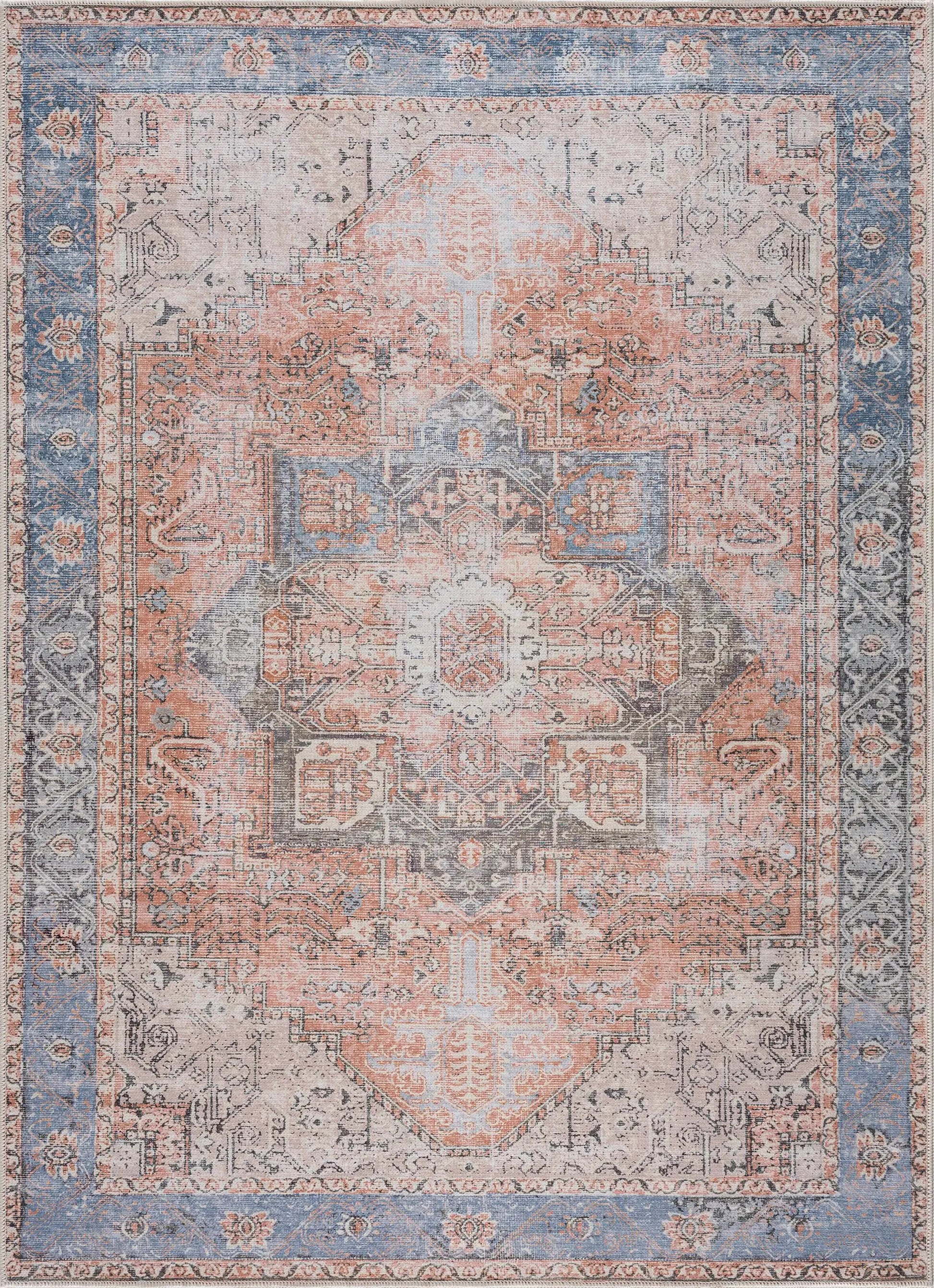 Rosman Distressed Washable Rug from PriceLows™