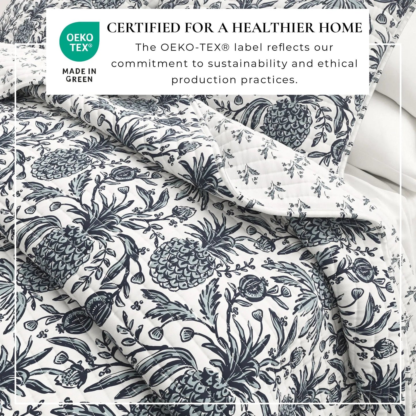 Coastal Printed Cotton Quilt Set - Bernice Collection from PriceLows™