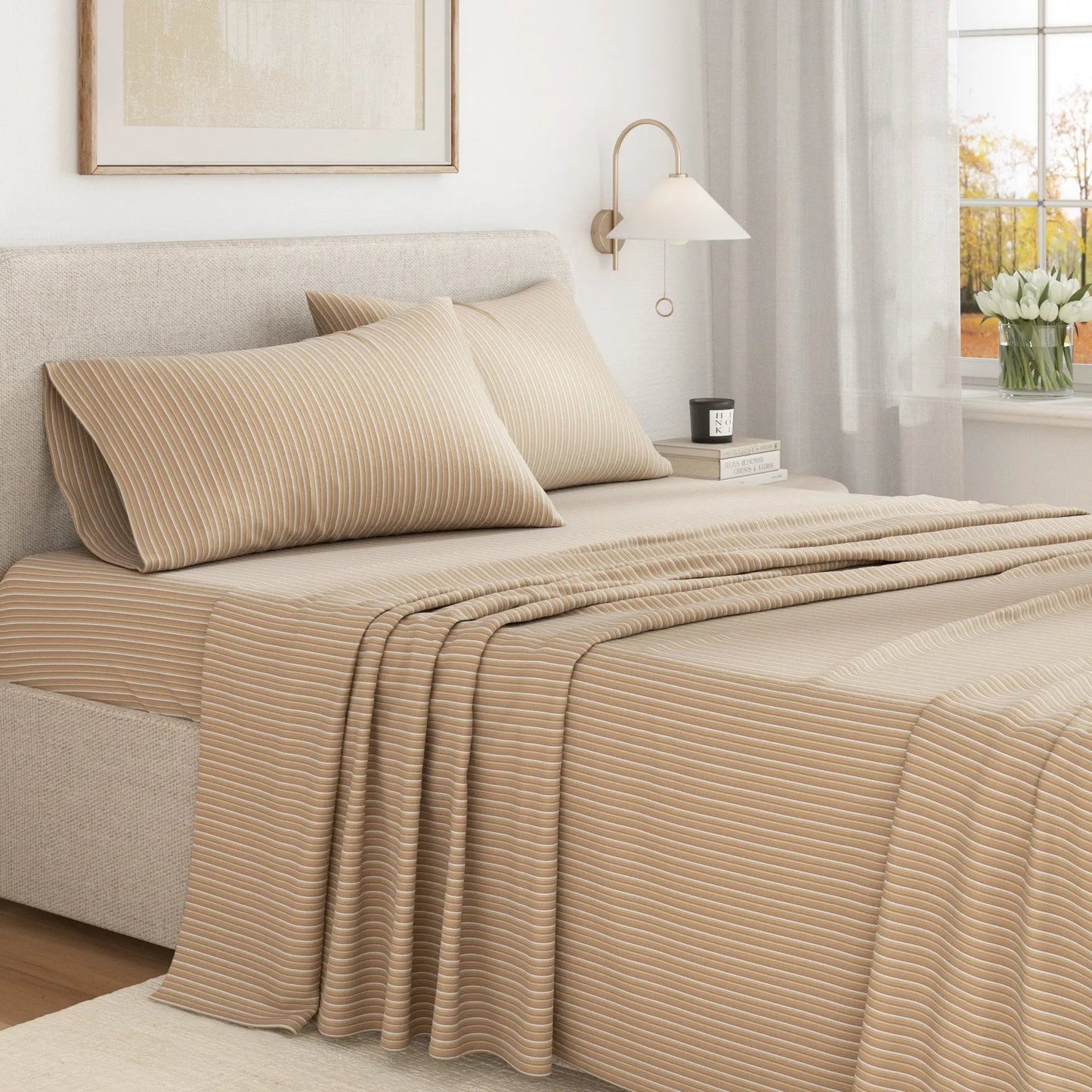 Turkish Cotton Flannel Sheet Set - Plaid & Stripe Collection from PriceLows™
