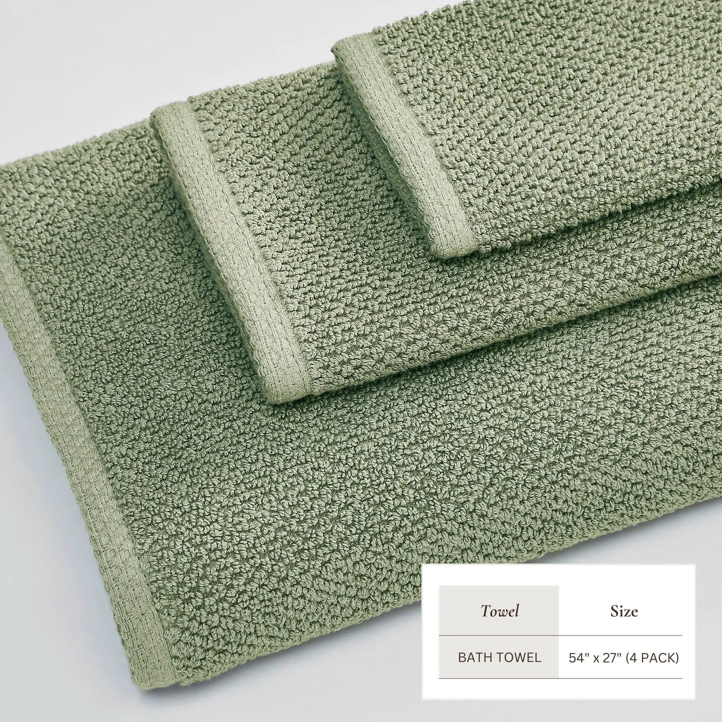 Cotton Textured Bath Towel Set - Acacia Collection from PriceLows™