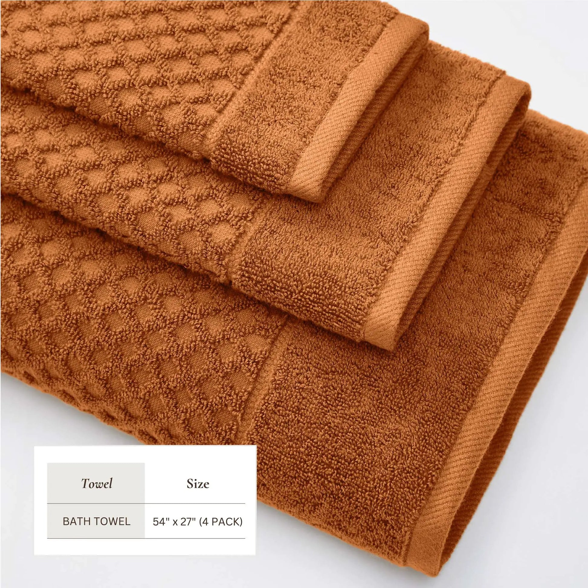 Cotton Diamond Waffle Weave Bath Towel Set - Grayson Collection from PriceLows™