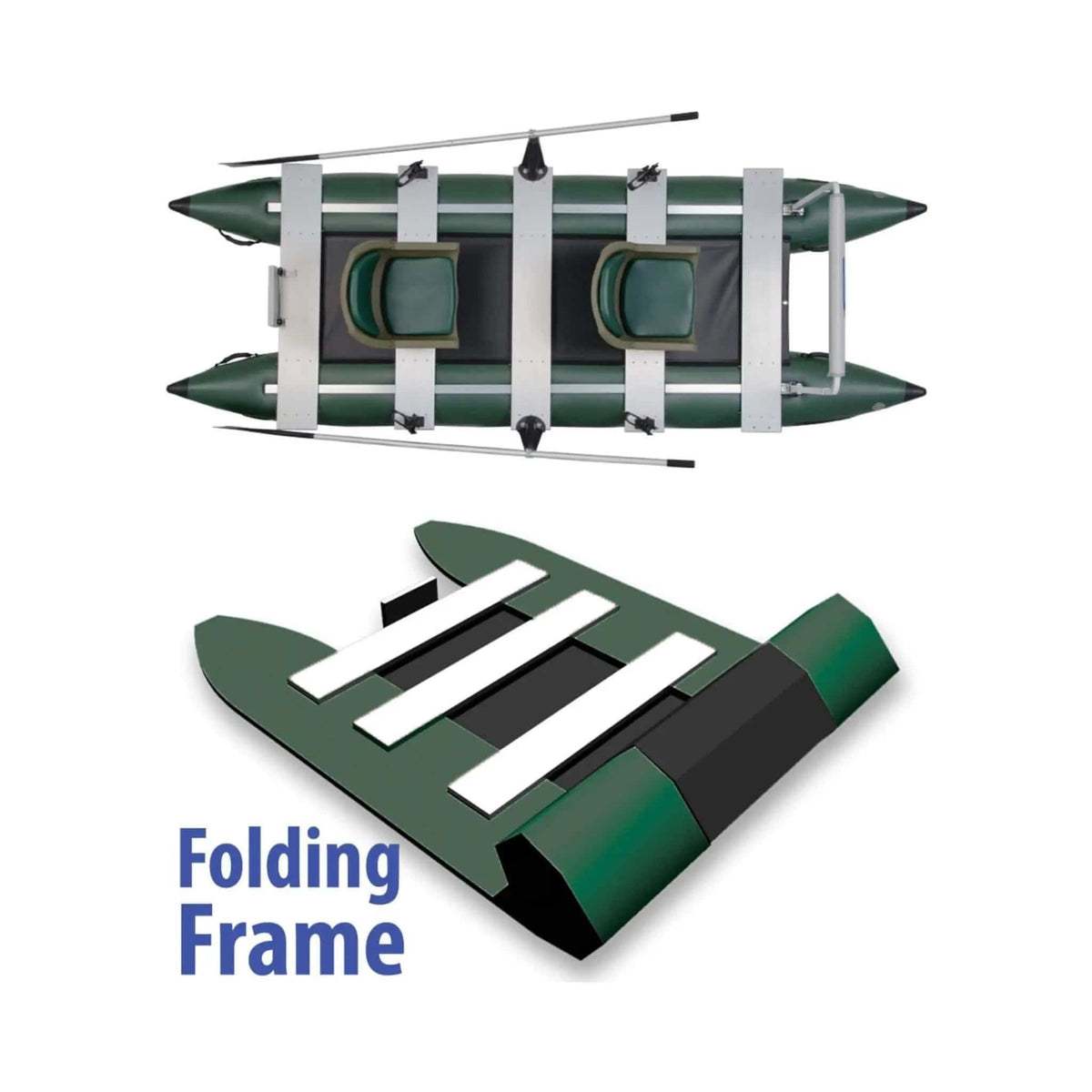 Sea Eagle 375FC FoldCat 2-Persons Inflatable Fishing Lightweight Pontoon Boat | 2-Person | Inflatable Boat | Home