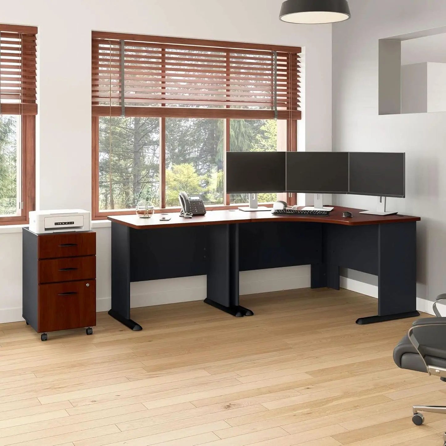Series A 36W Desk Hansen Cherry Galaxy Home Office from PriceLows™