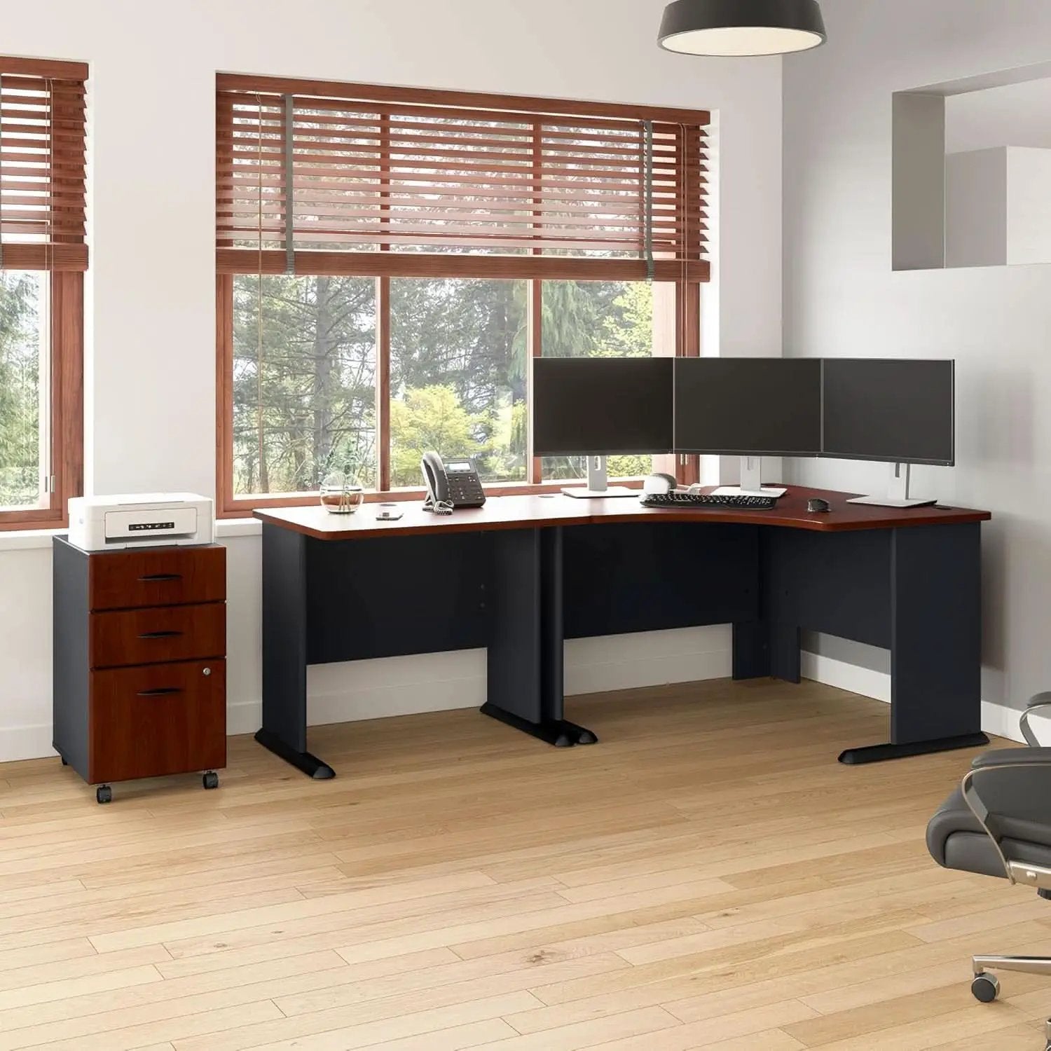 Series A 36W Desk Hansen Cherry Galaxy Home Office from PriceLows™
