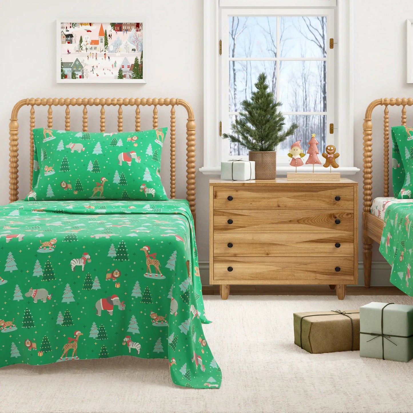 Turkish Cotton Christmas Flannel Sheet - Whittaker Collection from PriceLows™