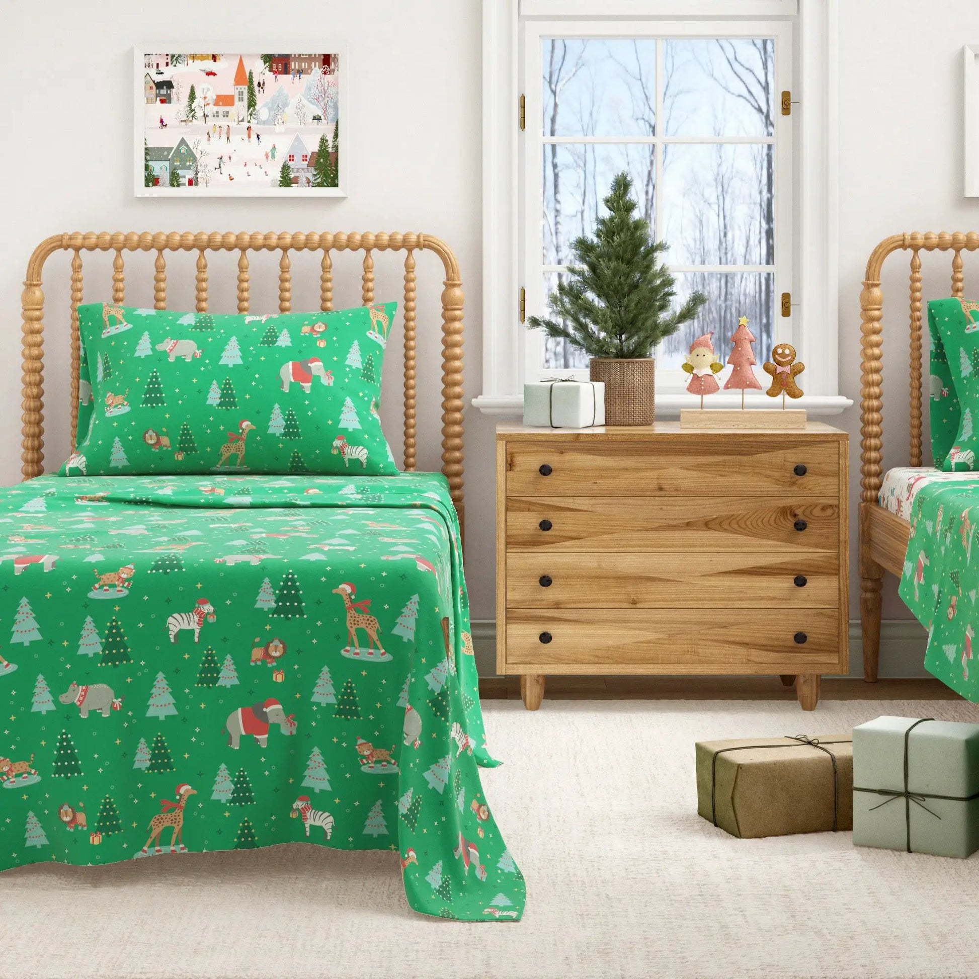 Turkish Cotton Christmas Flannel Sheet - Whittaker Collection from PriceLows™