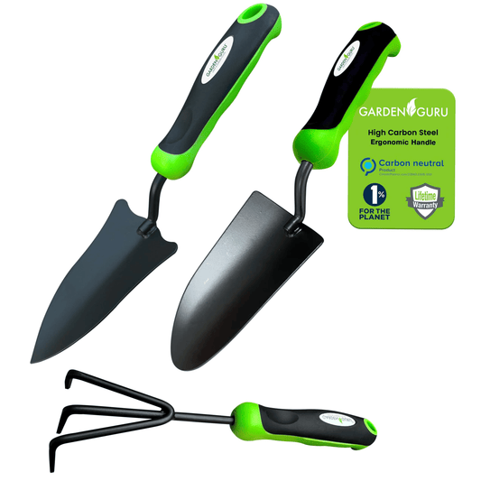 Garden Tool Set | Carbon Steel | Ergonomic Grip | 3 Piece