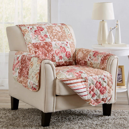 Reversible Floral Patchwork Furniture Protector - Maribel Collection from PriceLows™