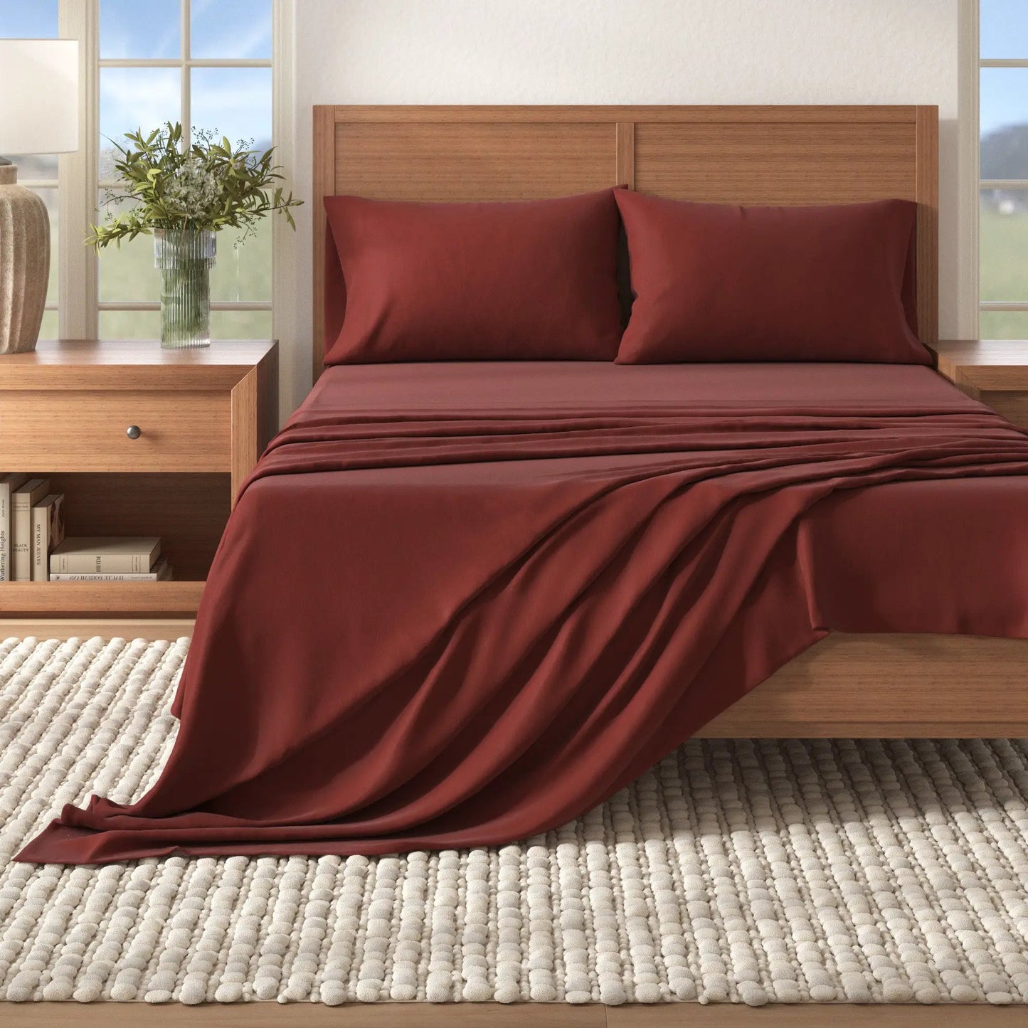 Cotton Solid Flannel Sheet - Nordic Collection from PriceLows™