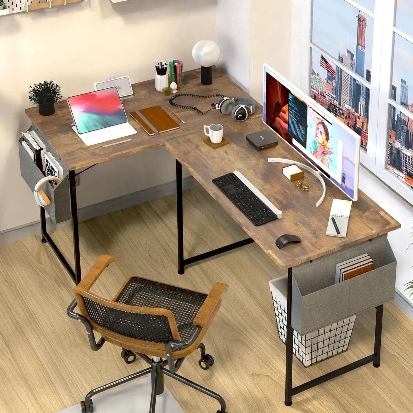 40 Inch Small Space Writing Desk With Headphone Hooks from PriceLows™