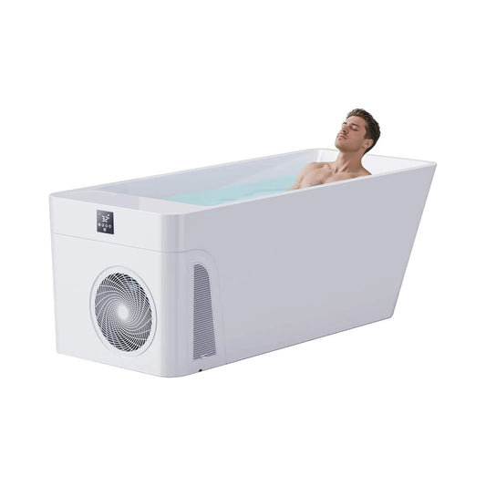 Smart 1 Piece Freestanding Full Body All In One Cold Plunge Tub With Built In Water | 1-Piece | Chiller | Home