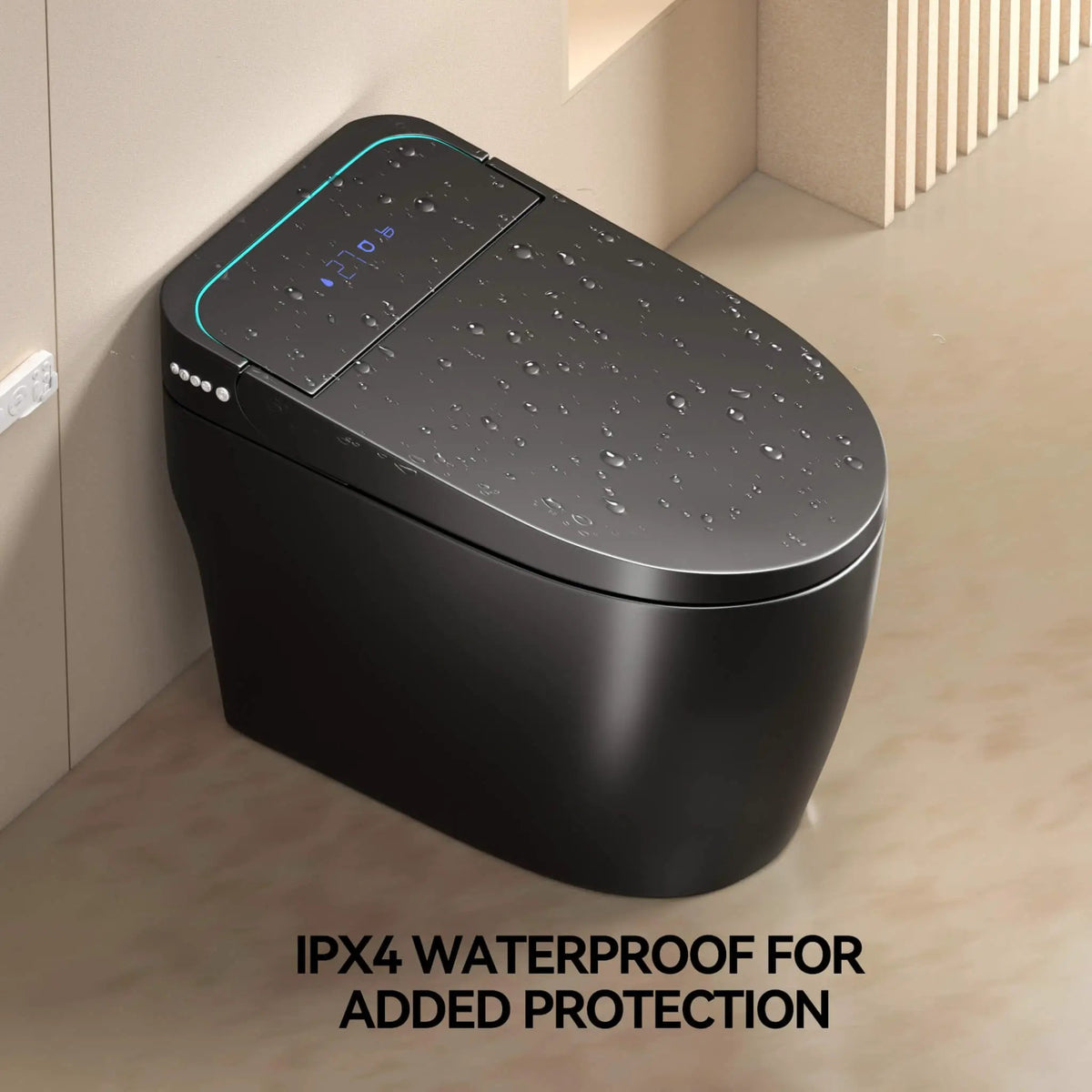 Smart One-Piece Bidet Toilet | Auto Open Close Seat | Warm Air Dryer | Foot Sensor Flush
