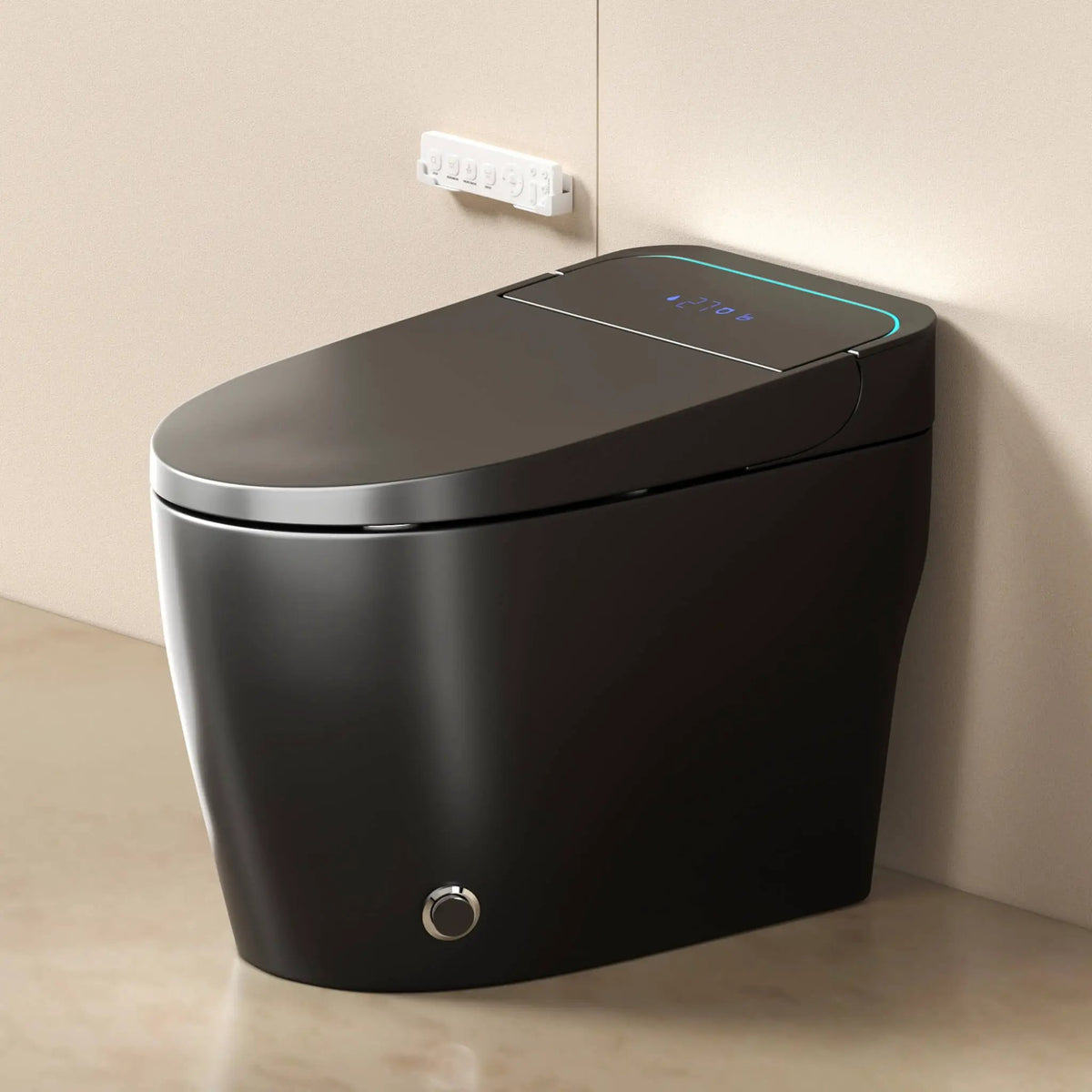 Smart One-Piece Bidet Toilet | Auto Open Close Seat | Warm Air Dryer | Foot Sensor Flush