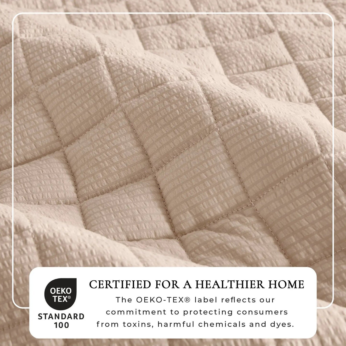 Box-Stitched Seersucker Quilt Set - Seersucker Collection from PriceLows™