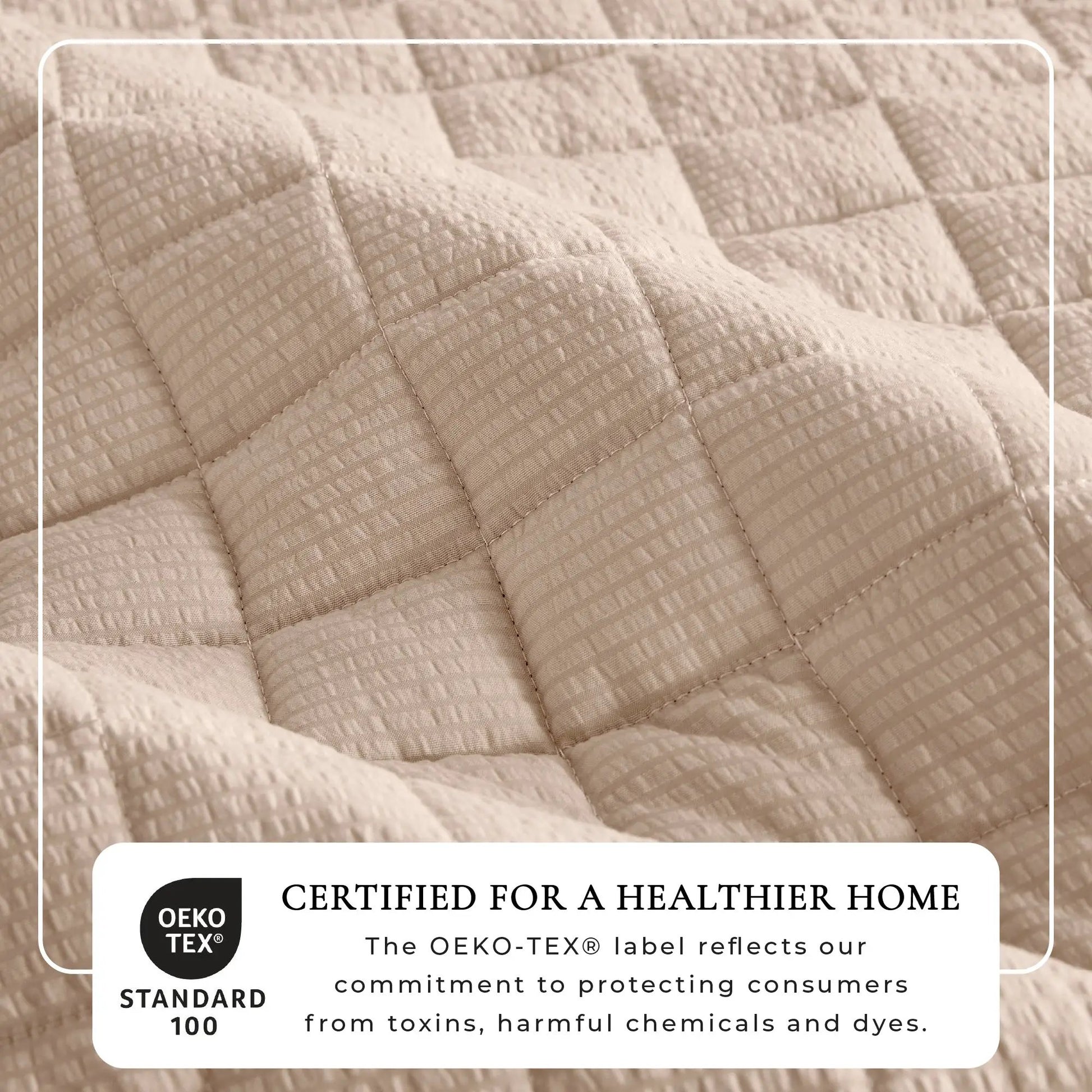Box-Stitched Seersucker Quilt Set - Seersucker Collection from PriceLows™
