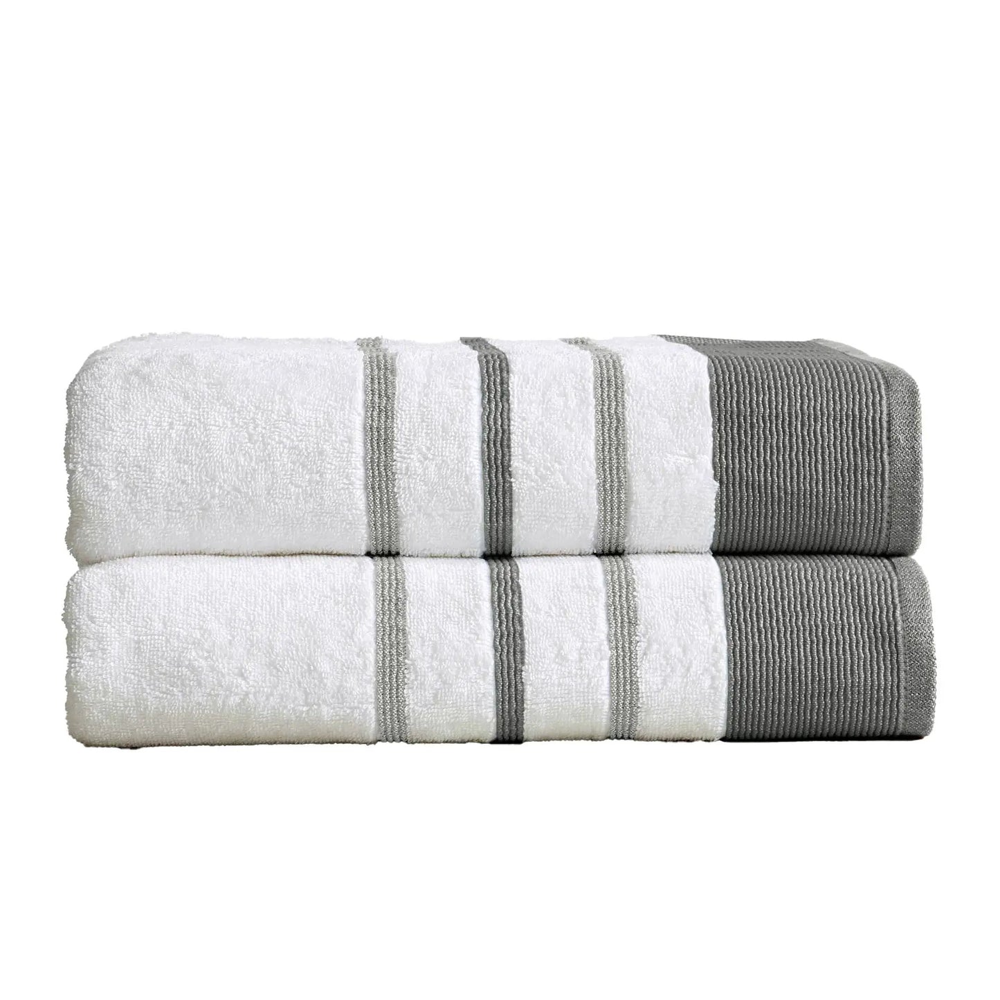 Decorative Cotton Stripe Bath Towel Set - Noelle Collection from PriceLows™