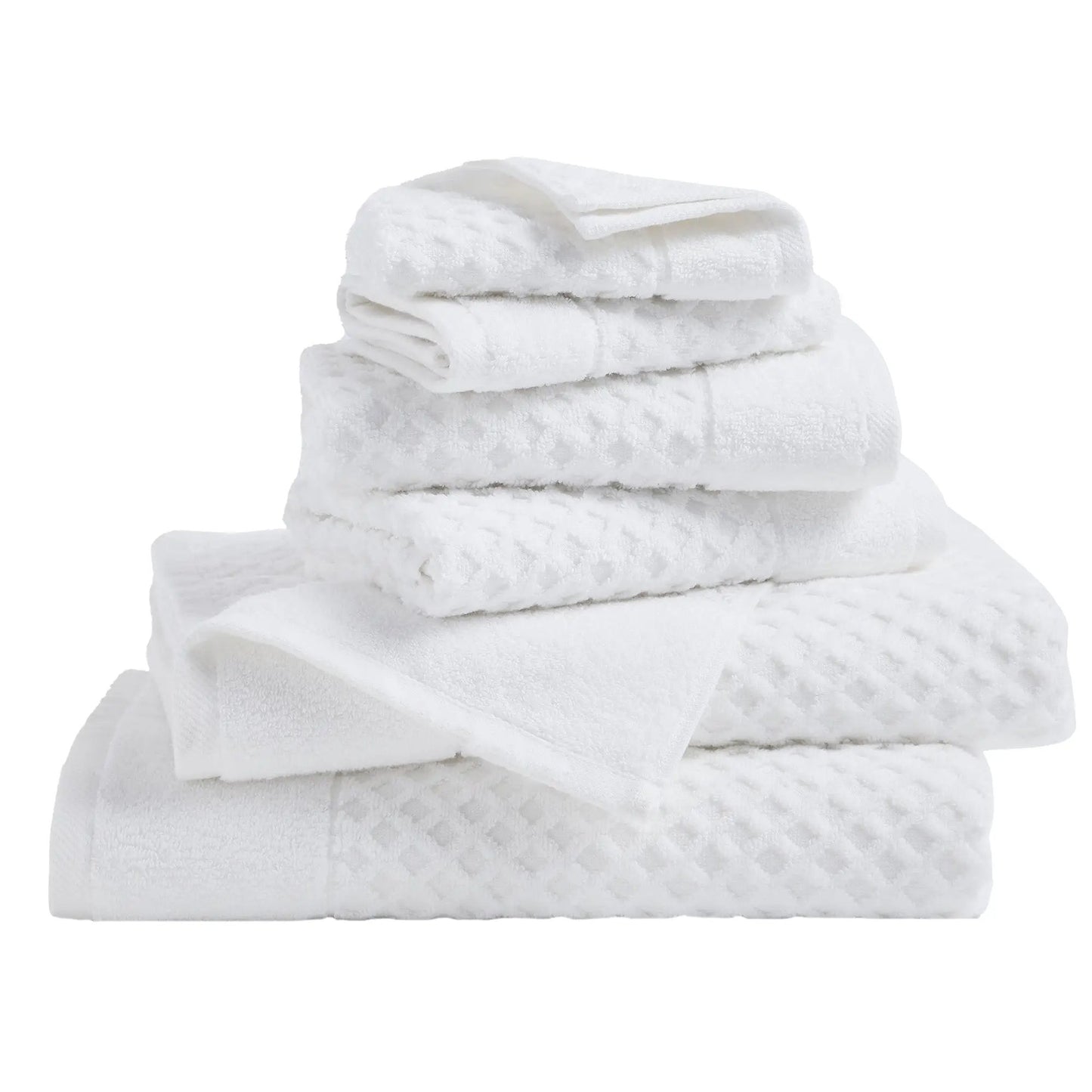 Cotton Diamond Waffle Weave Bath Towel Set - Grayson Collection from PriceLows™