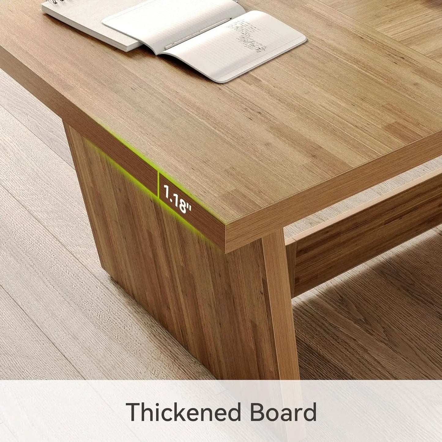 Spacious Wooden Executive Desk for Home Office Use from PriceLows™