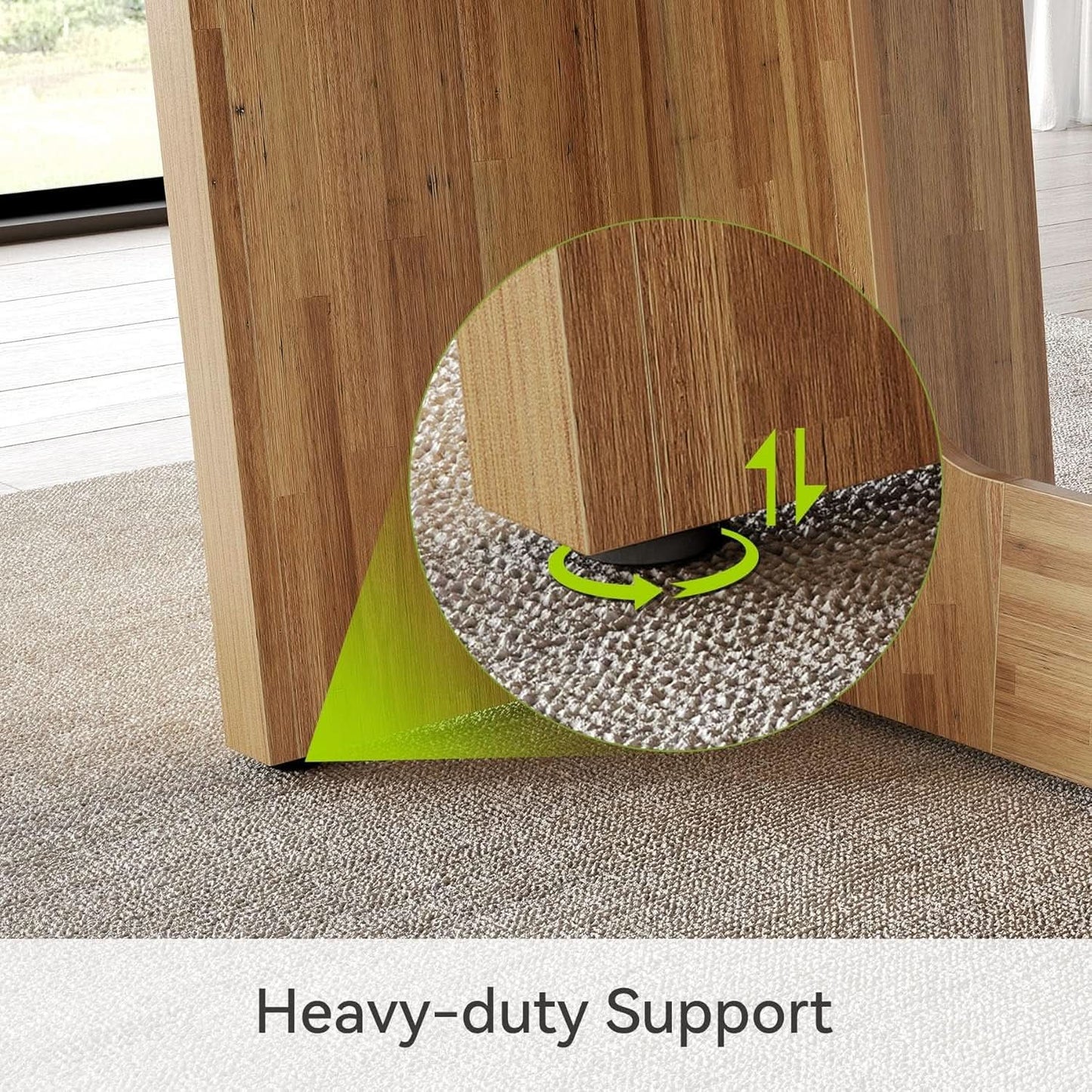 Spacious Wooden Executive Desk for Home Office Use from PriceLows™