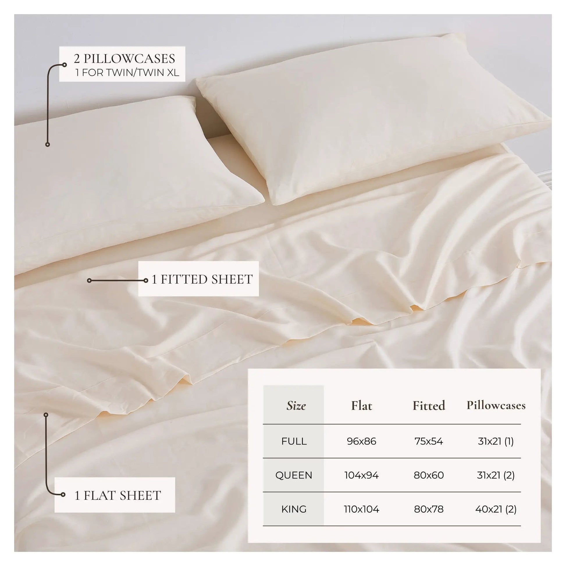 TENCEL™ Lyocell & Linen Blend Sheet Set - Magdalena Collection from PriceLows™