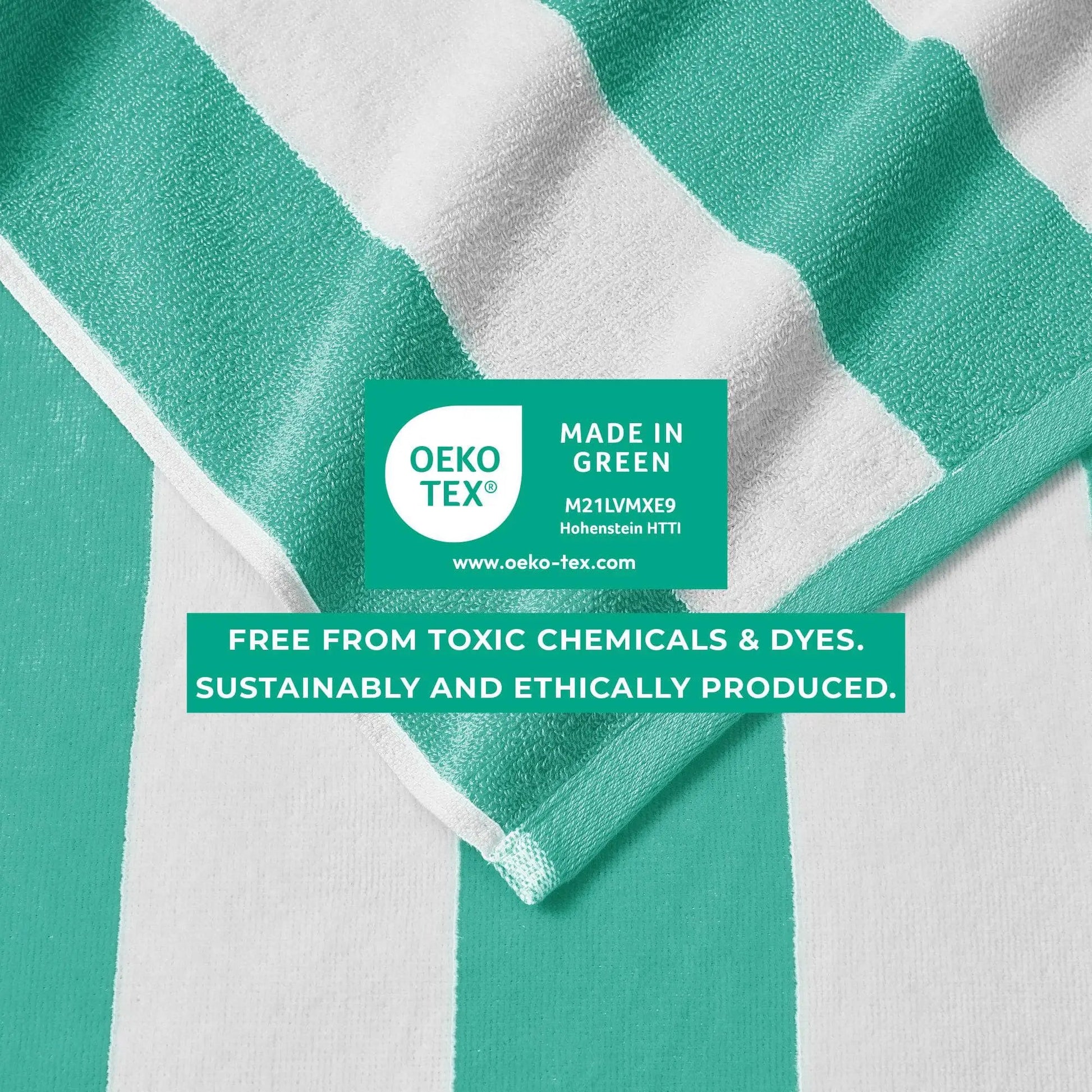 Cotton Velour Cabana Stripe Beach Towel - Novia Collection from PriceLows™