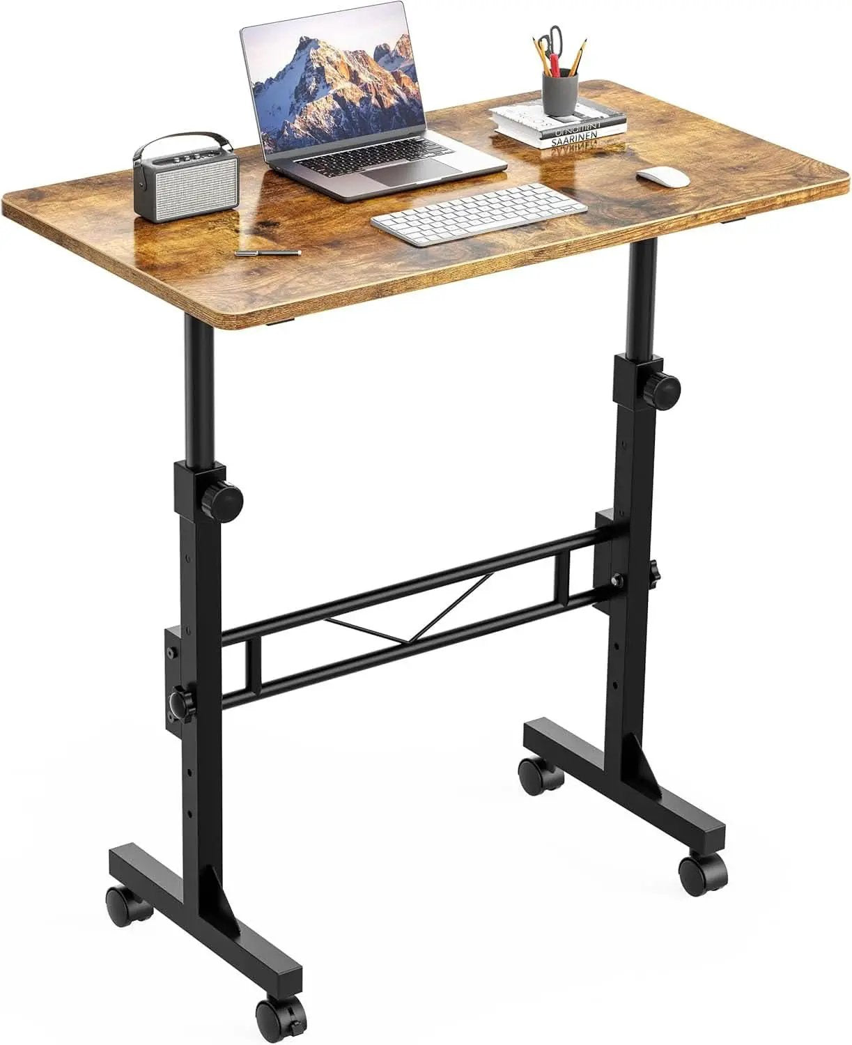 32 Inch Adjustable Standing Desk On Wheels For Home Office from PriceLows™