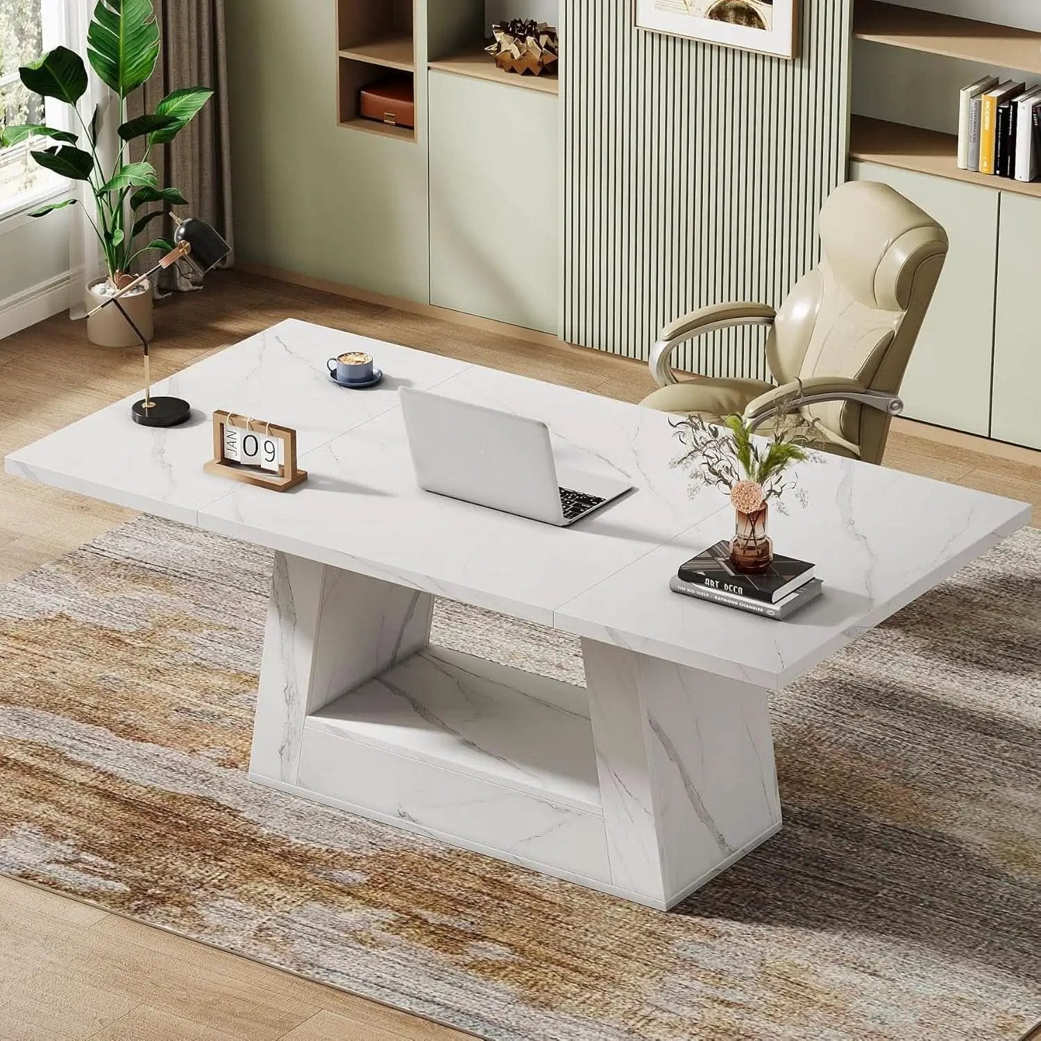 Stylish 63 Inch Large Computer Desk for Home Office from PriceLows™