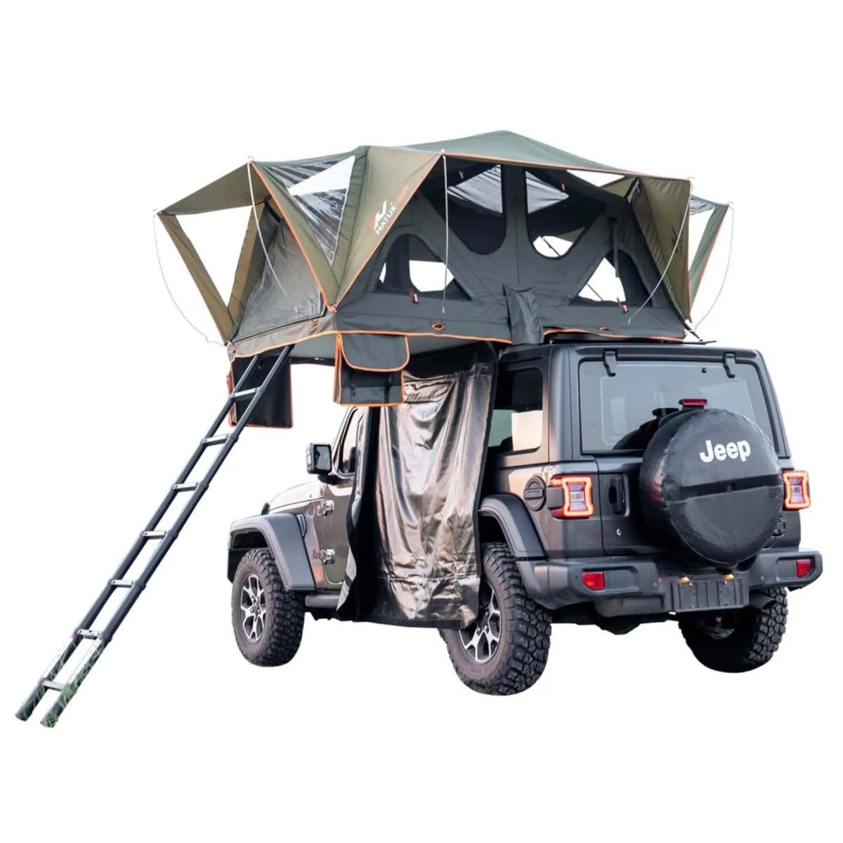 Naturnest Andromeda Green Soft Shell Rooftop Tent With Large Panoramic Skylight | Home Use | Everyday Use | Home