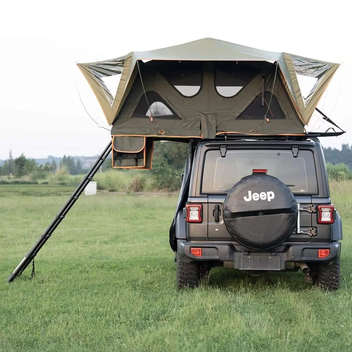 Naturnest Andromeda Green Soft Shell Rooftop Tent With Large Panoramic Skylight | Home Use | Everyday Use | Home