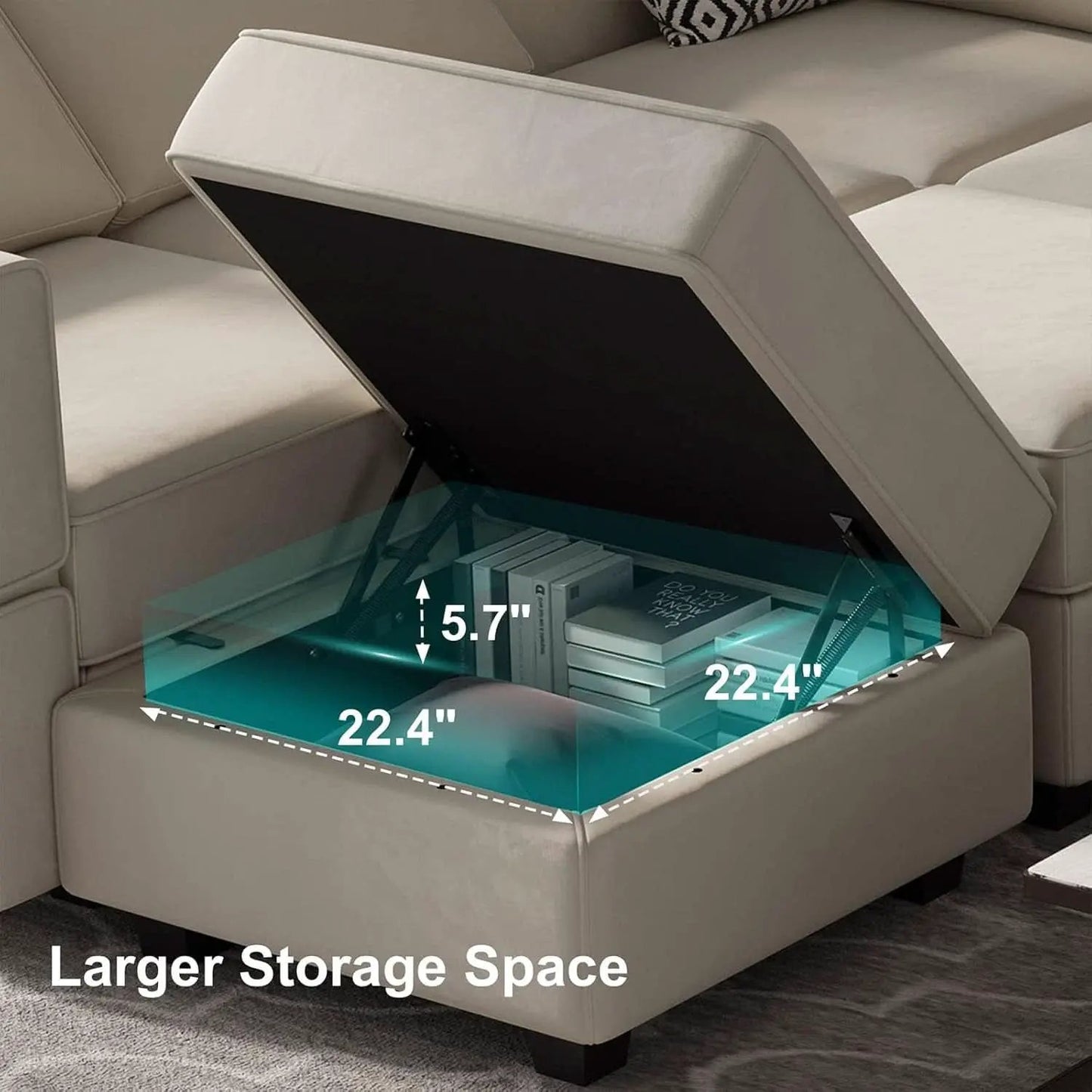 Stylish Modular Sectional Sofa with Reversible Chaise from PriceLows™