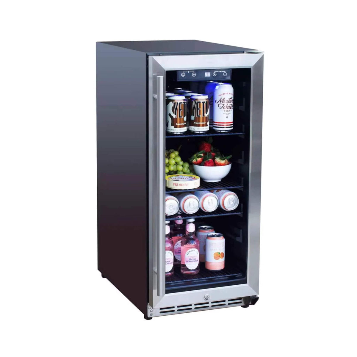 Summerset 15-Inch Outdoor Rated Fridge | 15 Inch | Stainless Steel | Wine Fridge