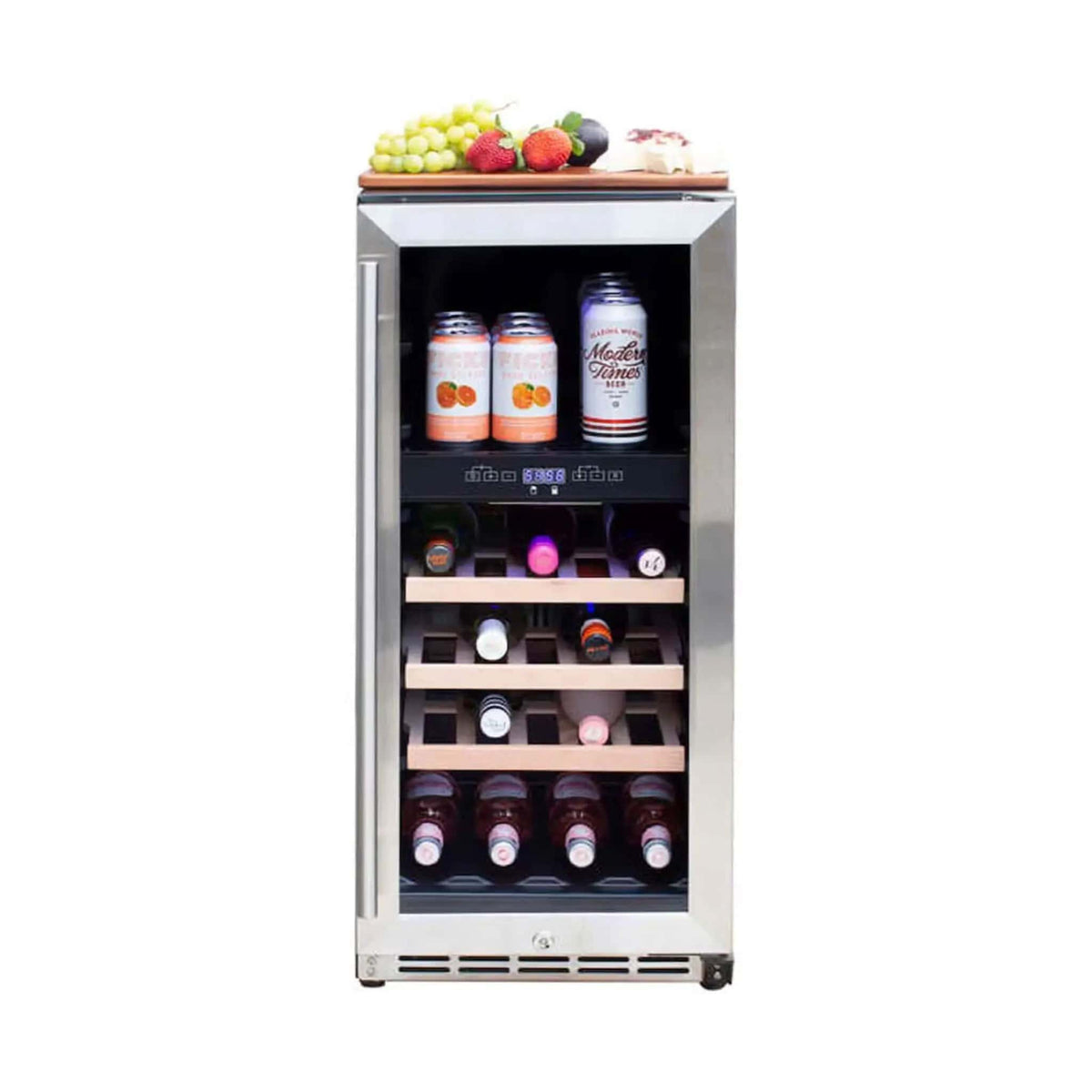 Summerset 15-Inch Outdoor Rated Wine Cooler | 15 Inch | Glass | Wine Fridge