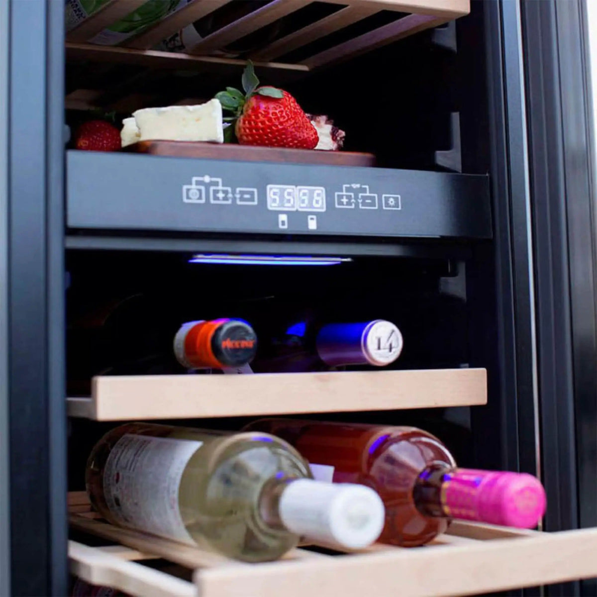 Summerset 15-Inch Outdoor Rated Wine Cooler | 15 Inch | Glass | Wine Fridge