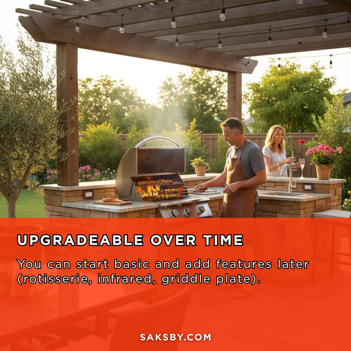 Built-In Propane Gas Grill | Summerset Sizzler | 443 Stainless Steel | Flame Thrower Ignition