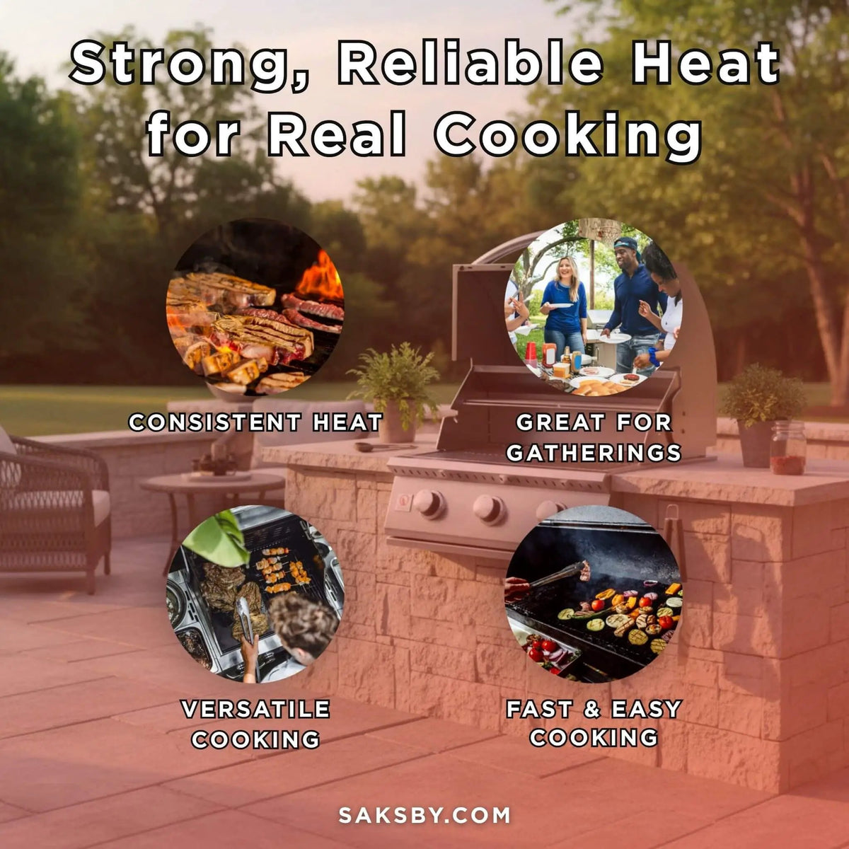 Built-In Propane Gas Grill | Summerset Sizzler | 443 Stainless Steel | Flame Thrower Ignition
