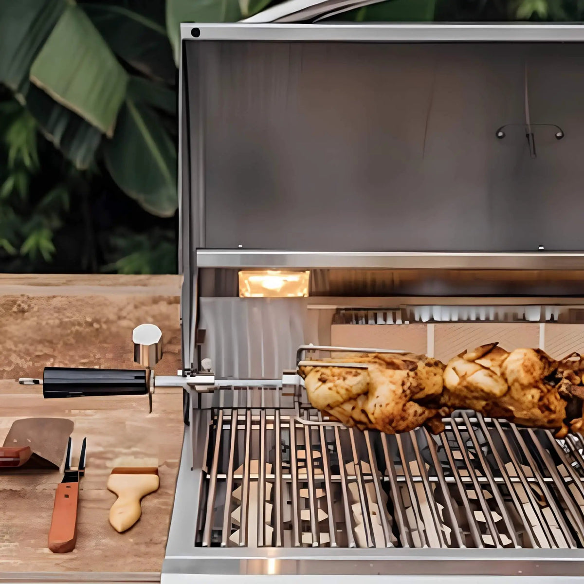 Built-In Gas Grill | Summerset Sizzler Pro | Up To 5 Cast Stainless Steel Burners | 443 Stainless Construction