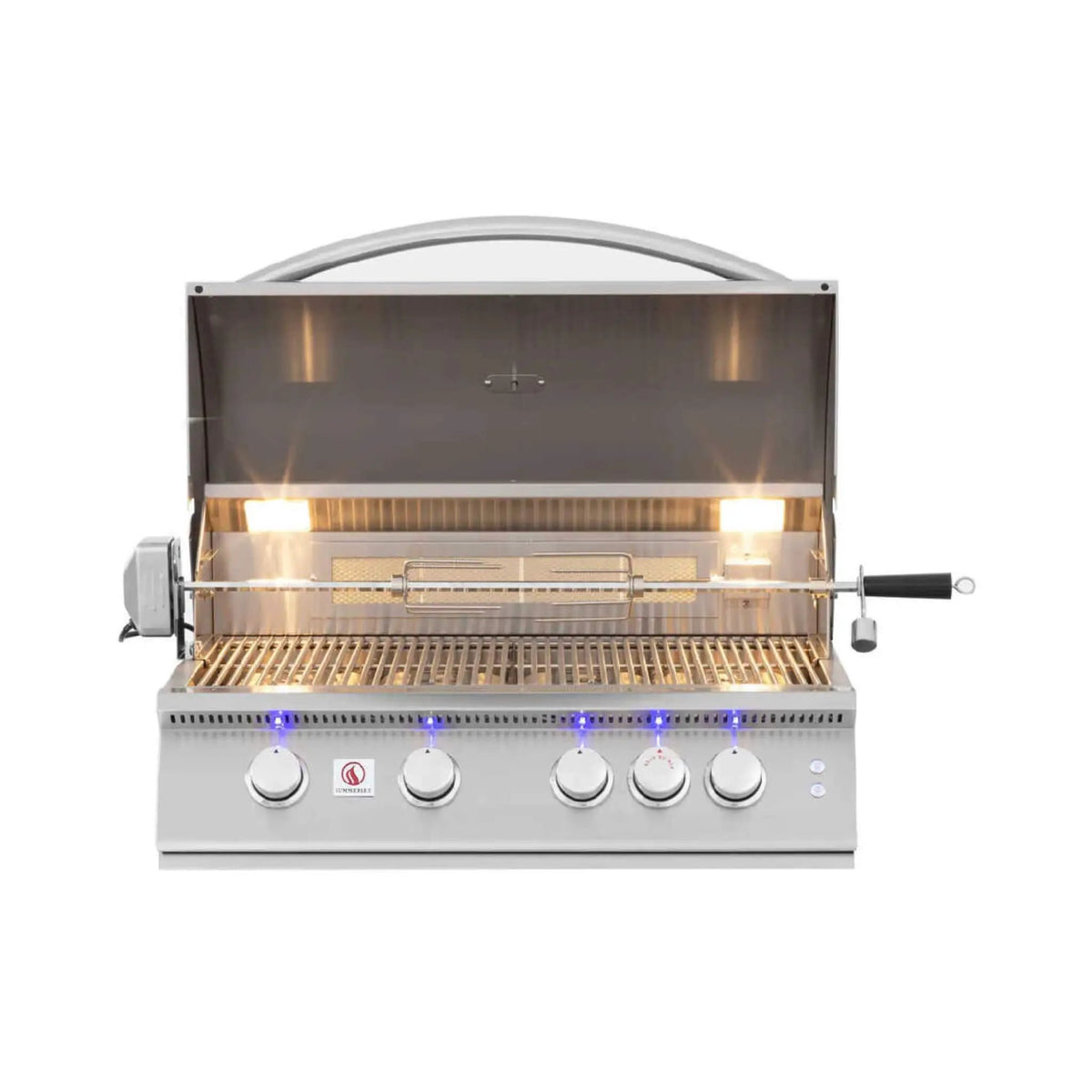 Built-In Gas Grill | Summerset Sizzler Pro | Up To 5 Cast Stainless Steel Burners | 443 Stainless Construction