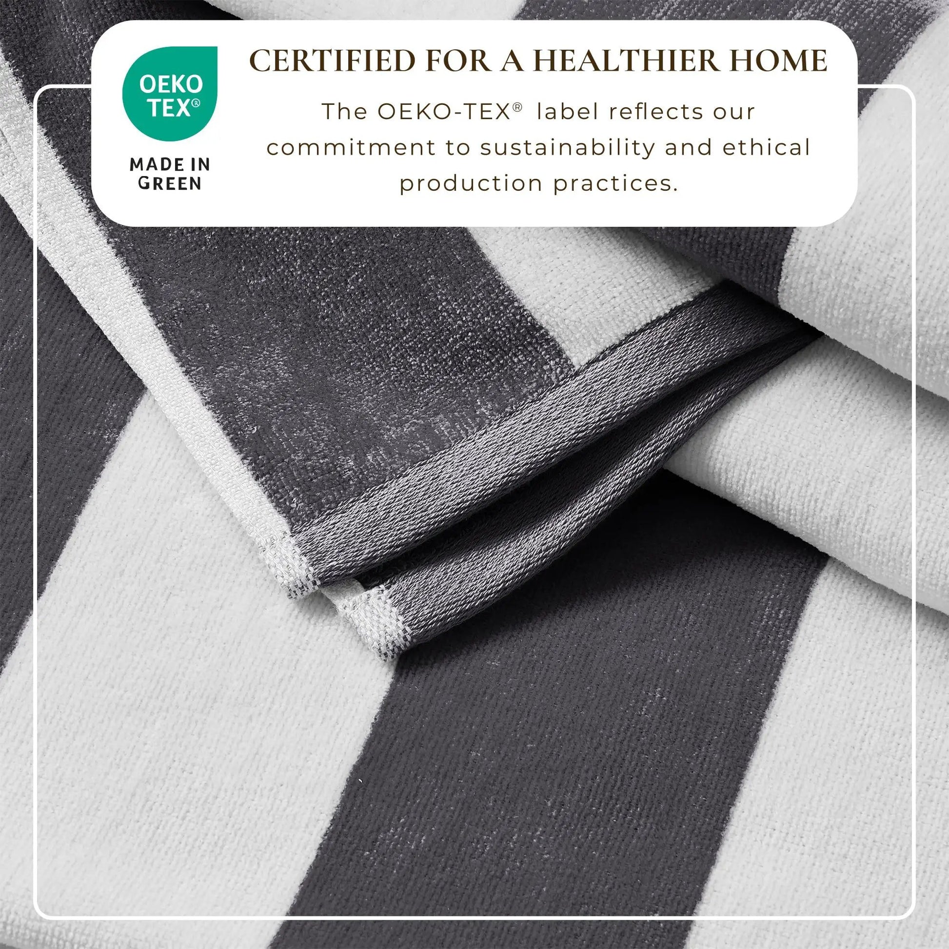 Cotton Velour Cabana Stripe Beach Towel - Novia Collection from PriceLows™
