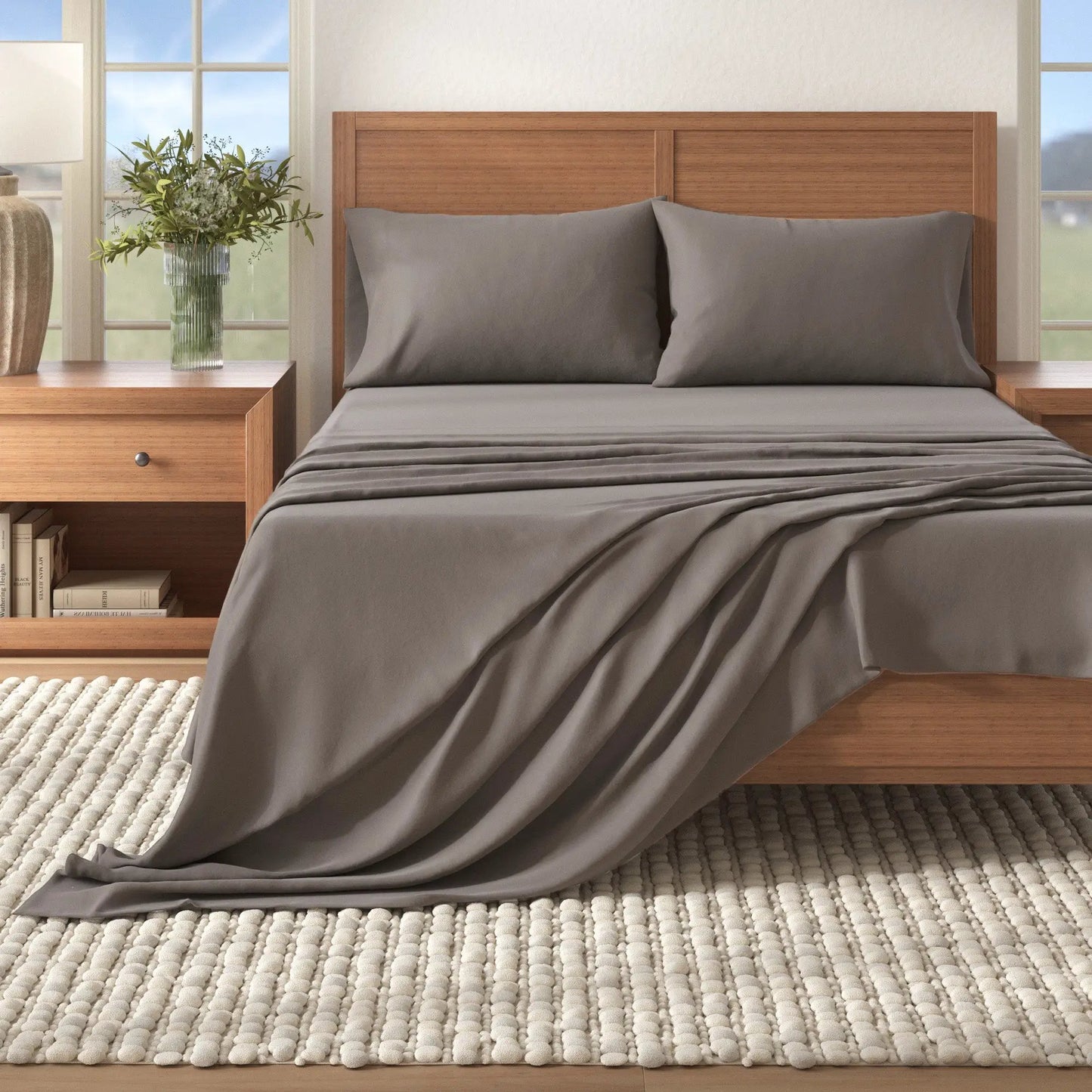 Cotton Solid Flannel Sheet - Nordic Collection from PriceLows™