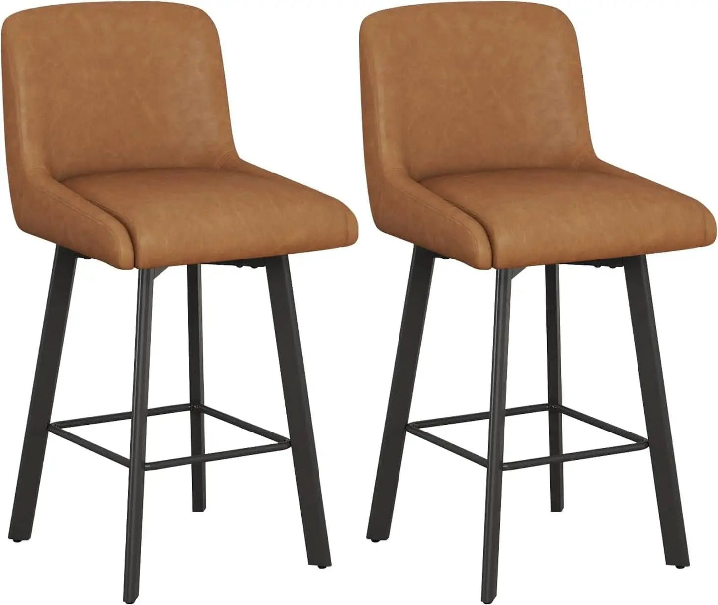 26 Inch Whiskey Brown Bar Stools Set Of 2 For Kitchen Island from PriceLows™