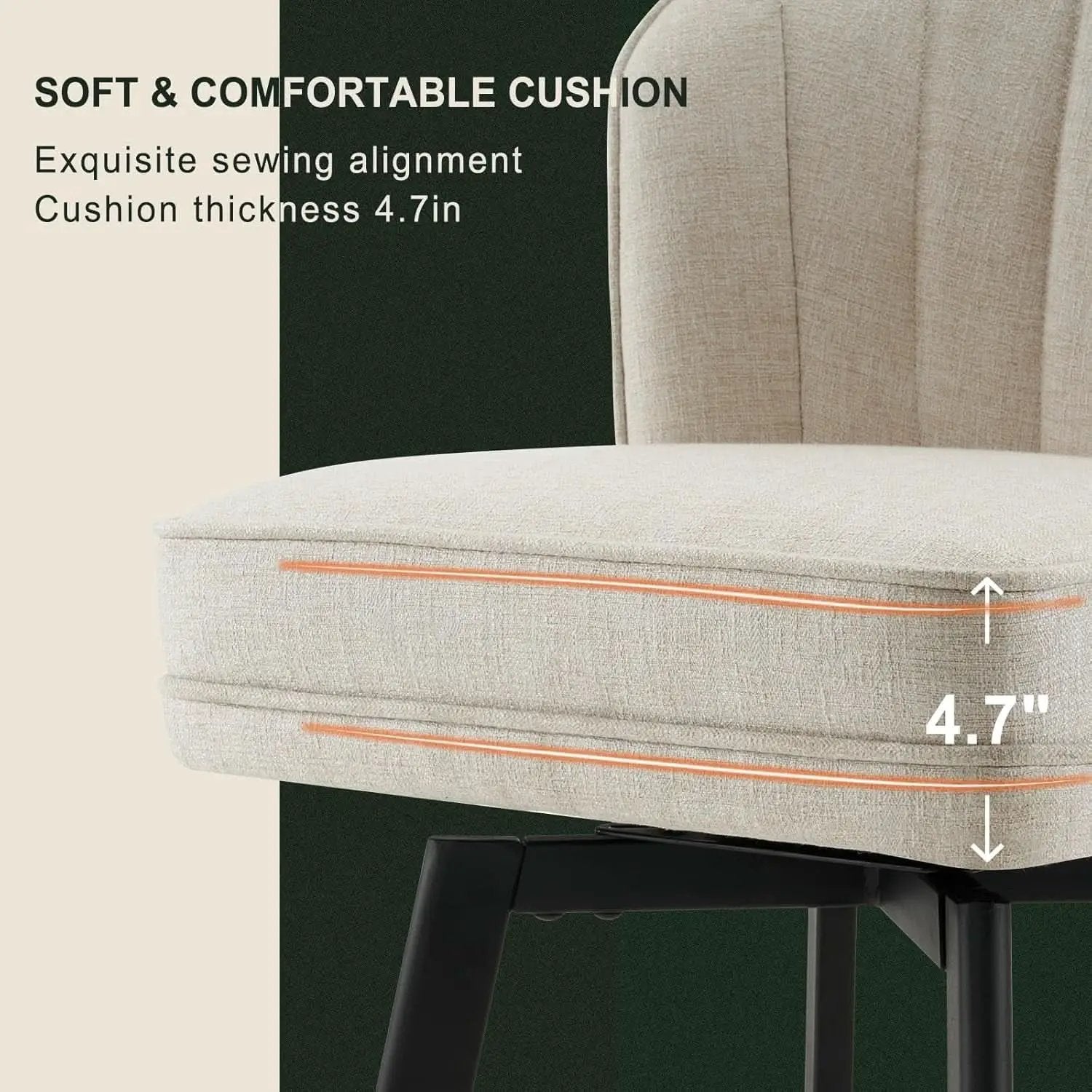Swivel Counter Height Bar Stools Set Of 3 26 Inch Beige from PriceLows™
