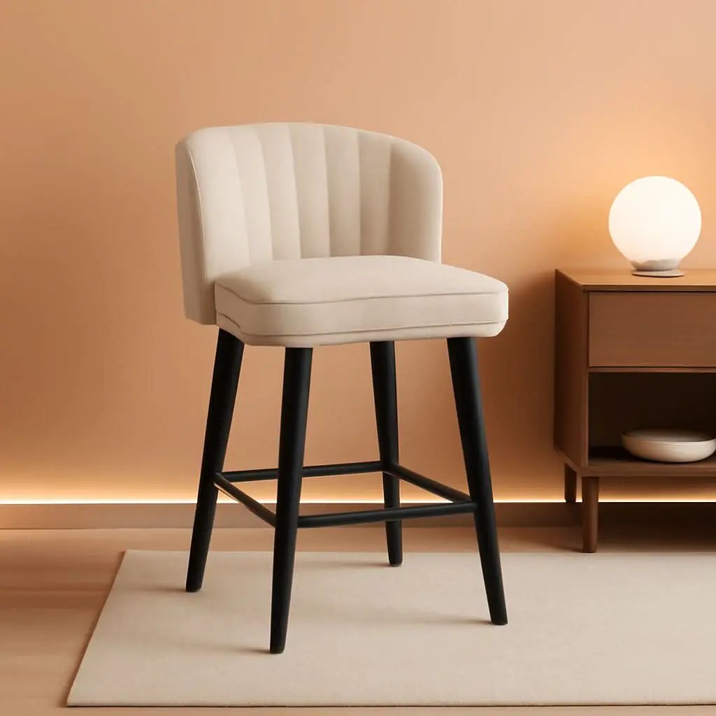 Swivel Counter Height Bar Stools Set Of 3 26 Inch Beige from PriceLows™