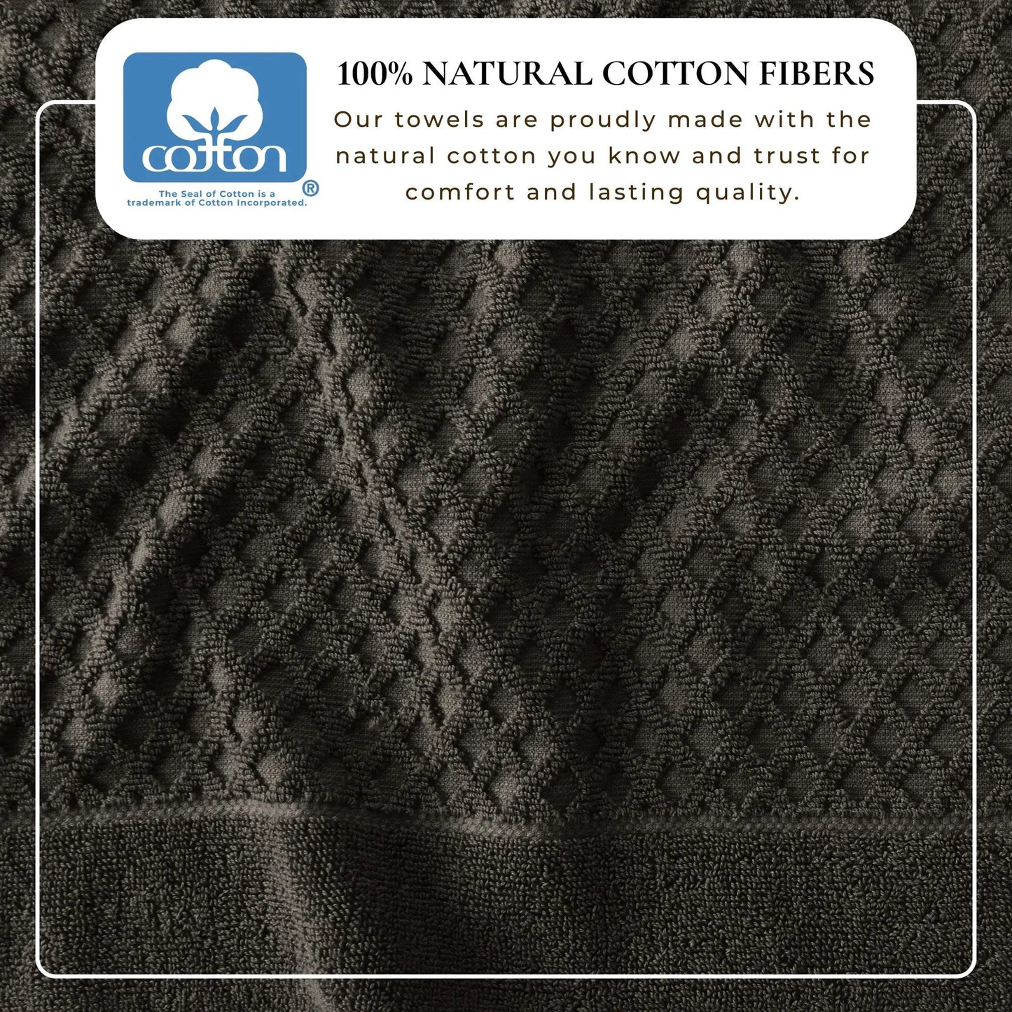 Cotton Diamond Waffle Weave Bath Towel Set - Grayson Collection from PriceLows™